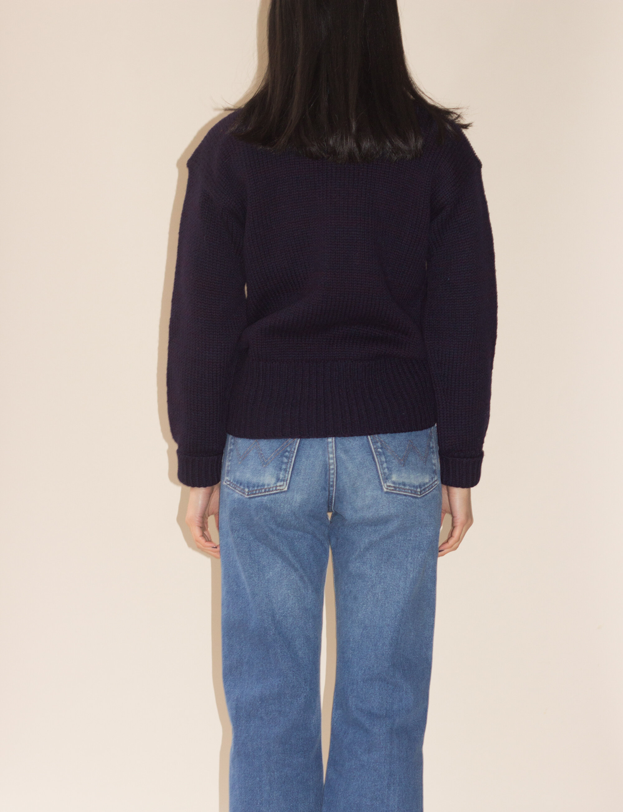 1950s Navy Wool Sweater