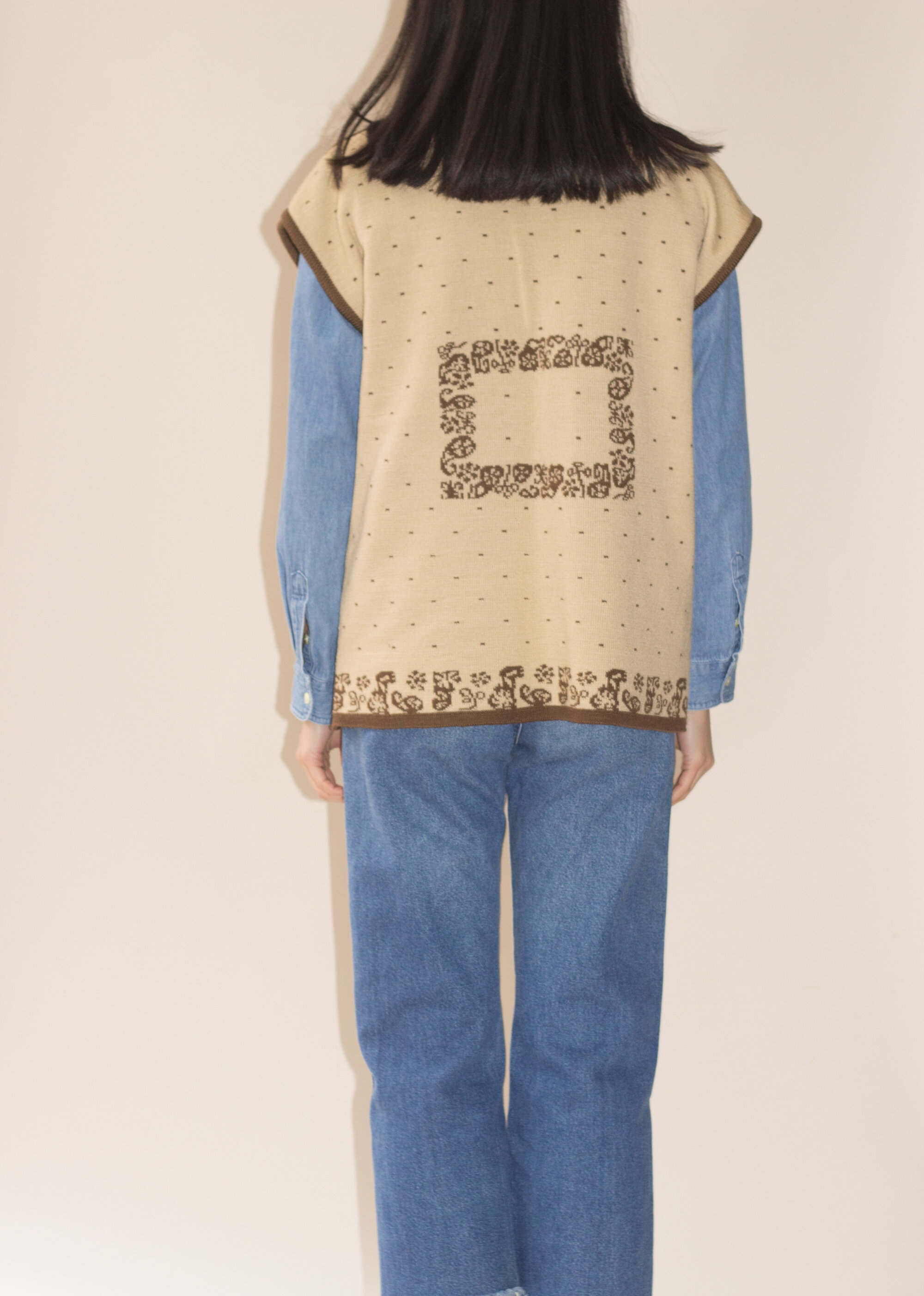 1970s Nordic Doubleface Wool Tabbard Sweater