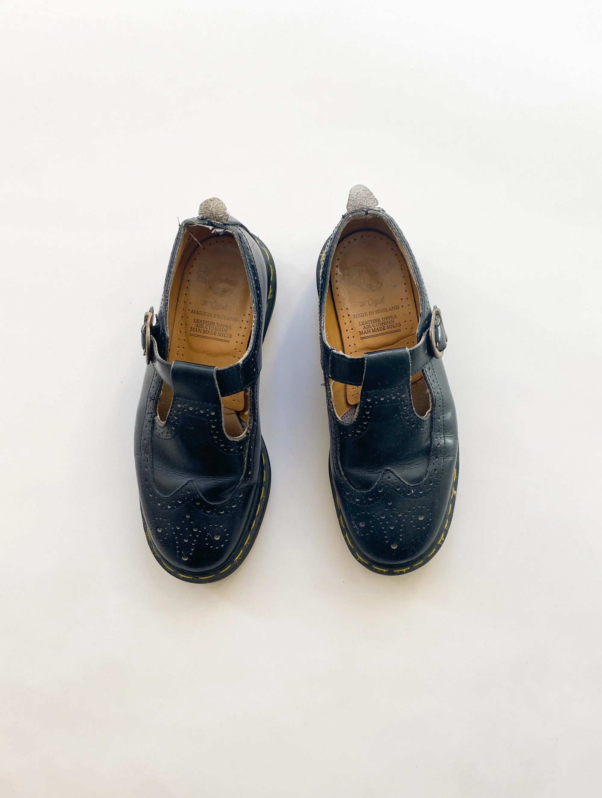 Vtg 70\'s Dr. Martens Mary Jane  Womens Shoes Size 9 Blue Leather England Made Vintage Doc Martens Blue 1490 Boot, Made in England, SOLD  main image 3