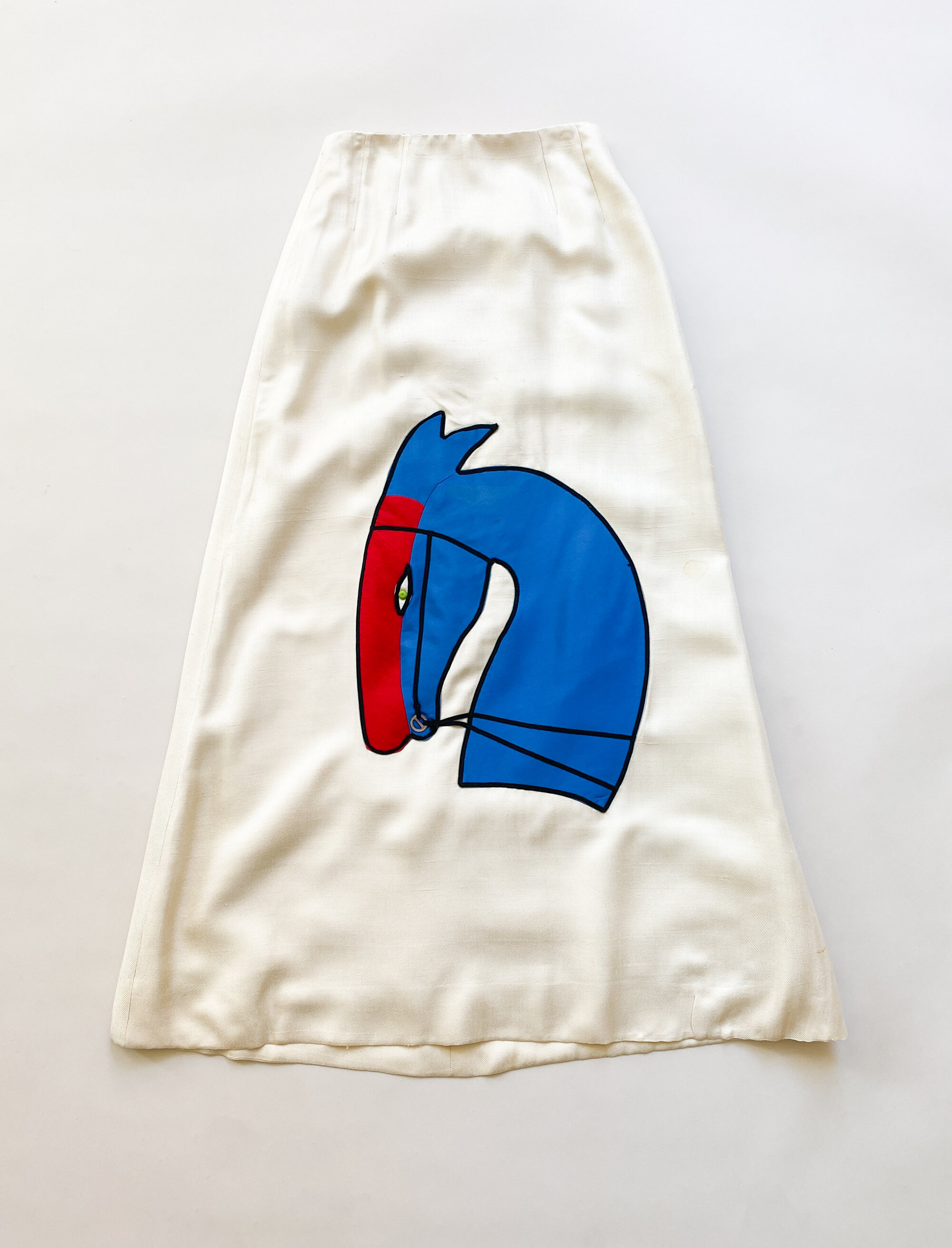 1960s Sarff Zumpano Silk Horse Skirt