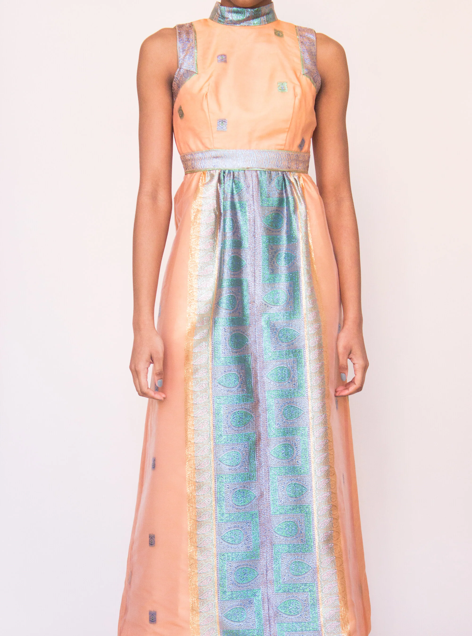 1960s Thai-Style Iridescent Maxi Dress  Wayward Collection