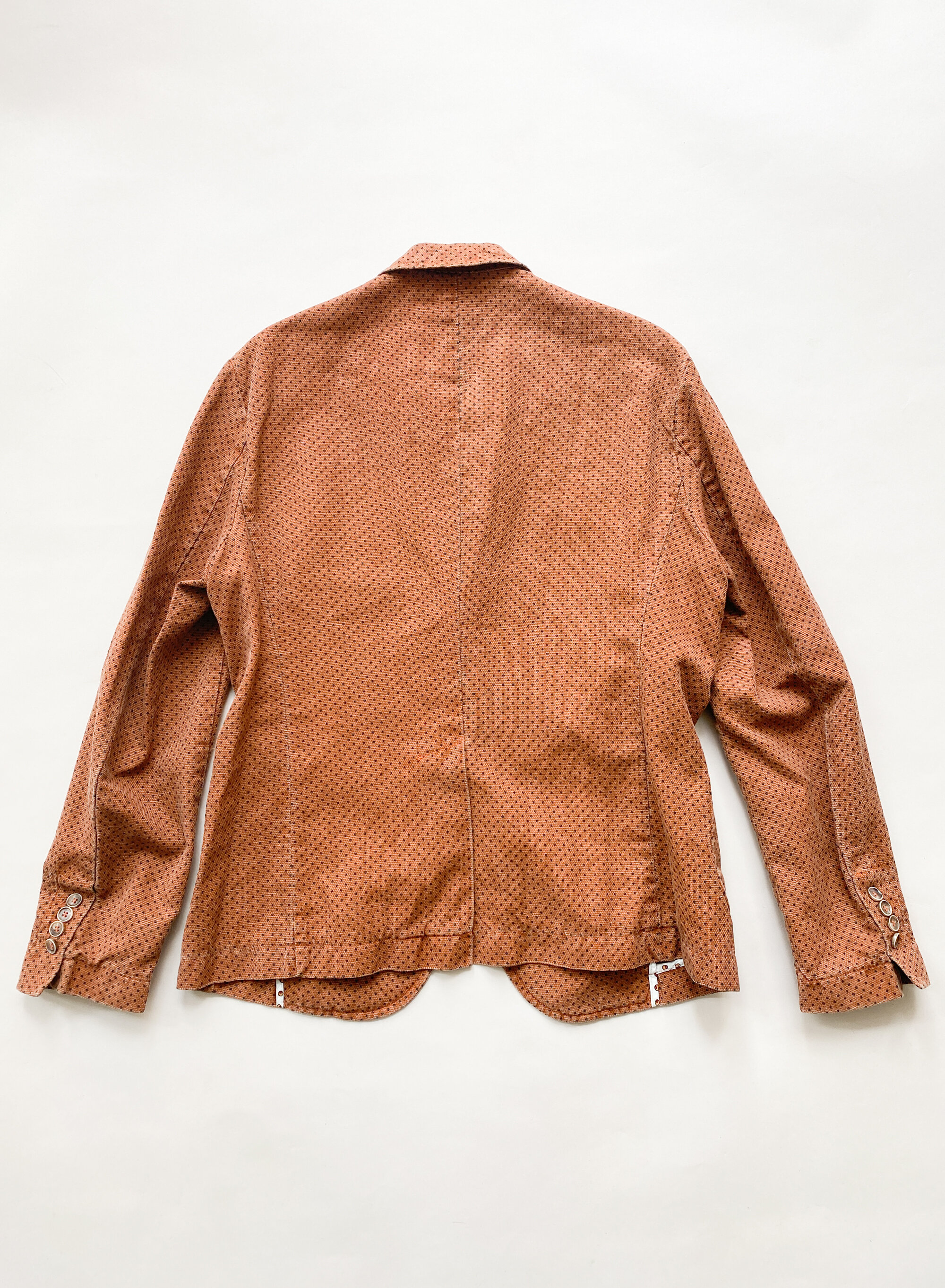 1980s Italian Linen Polka Dot Blazer