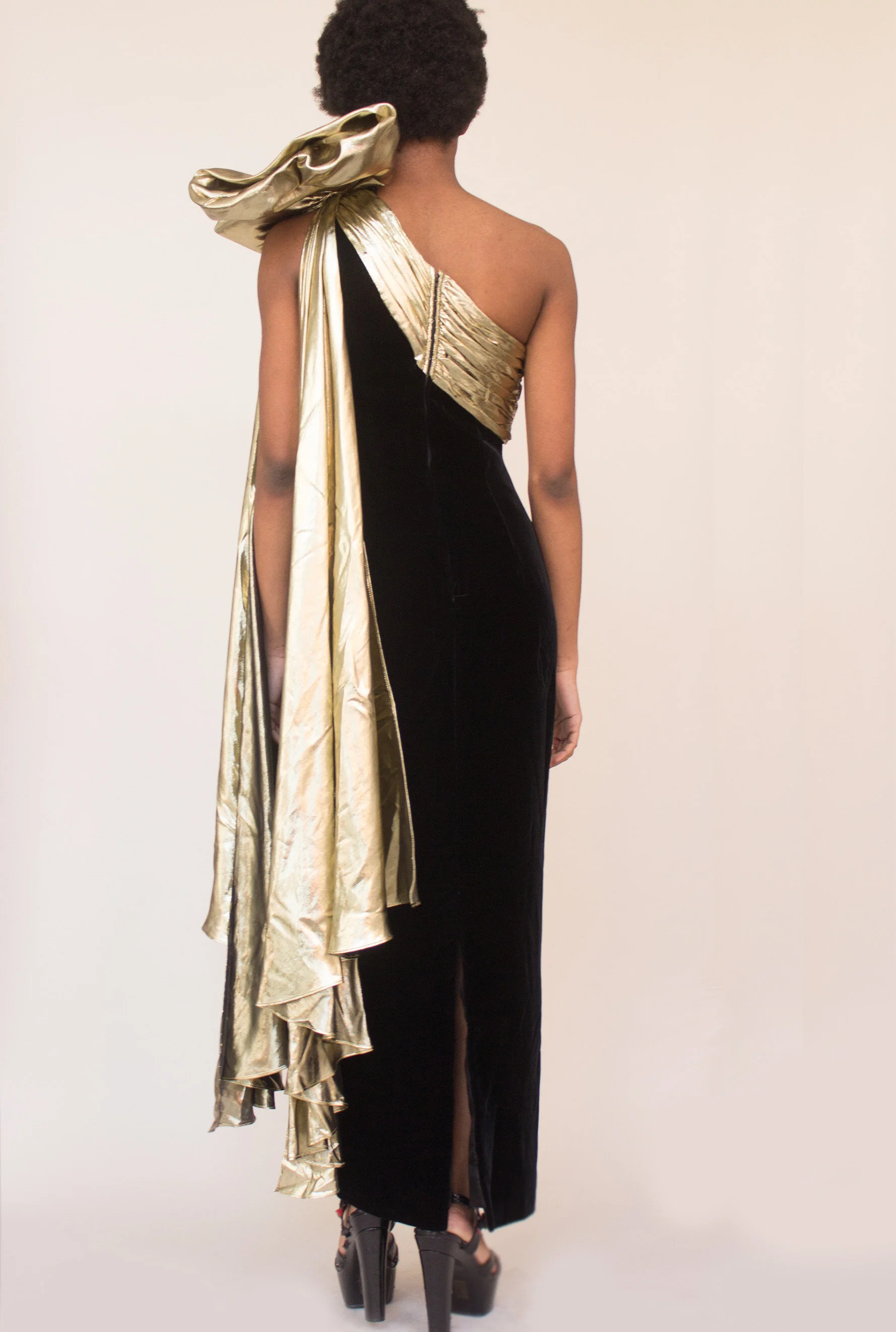 dynasty one shoulder dress Camilla