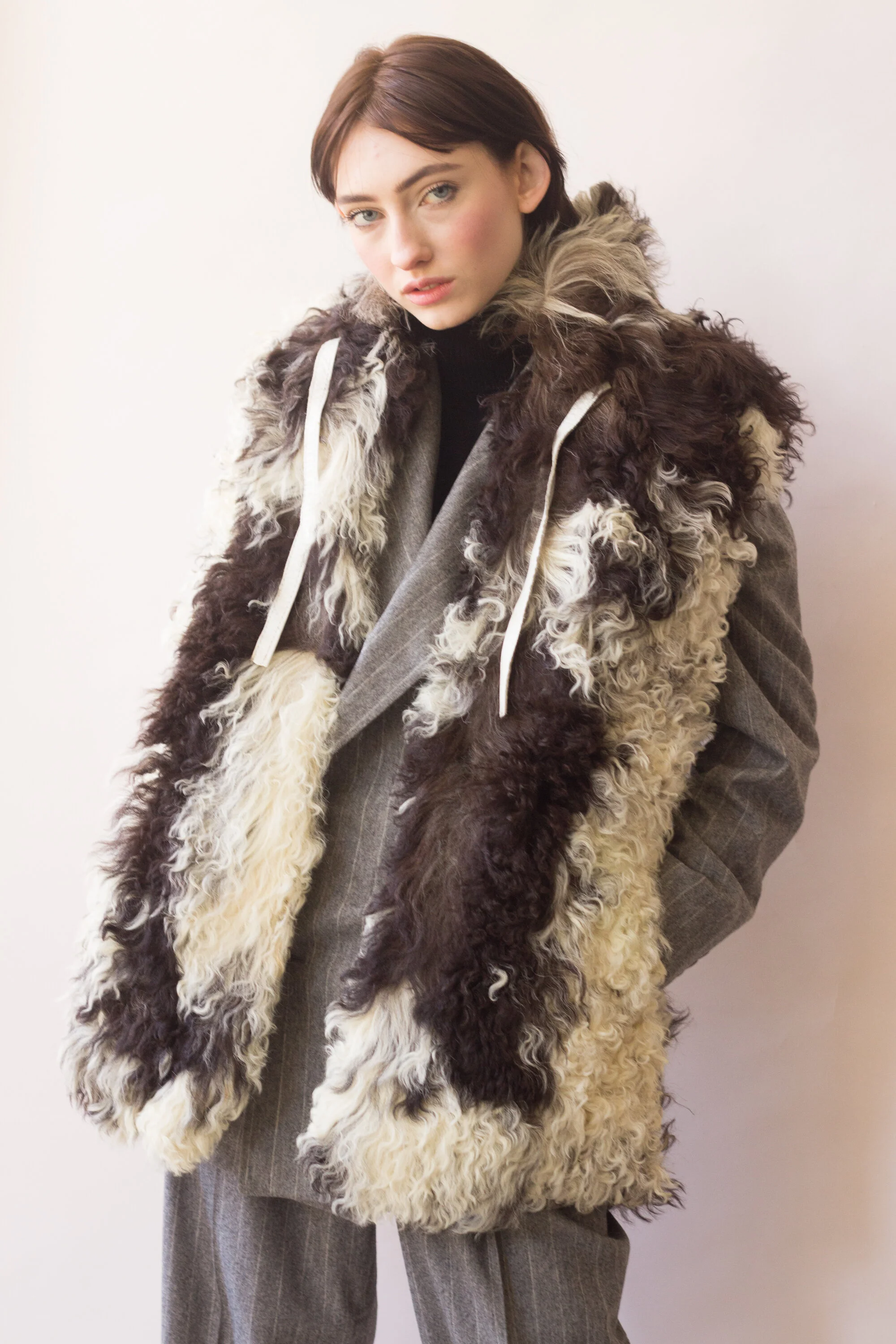 1970s Two-Tone Curly Lamb Vest