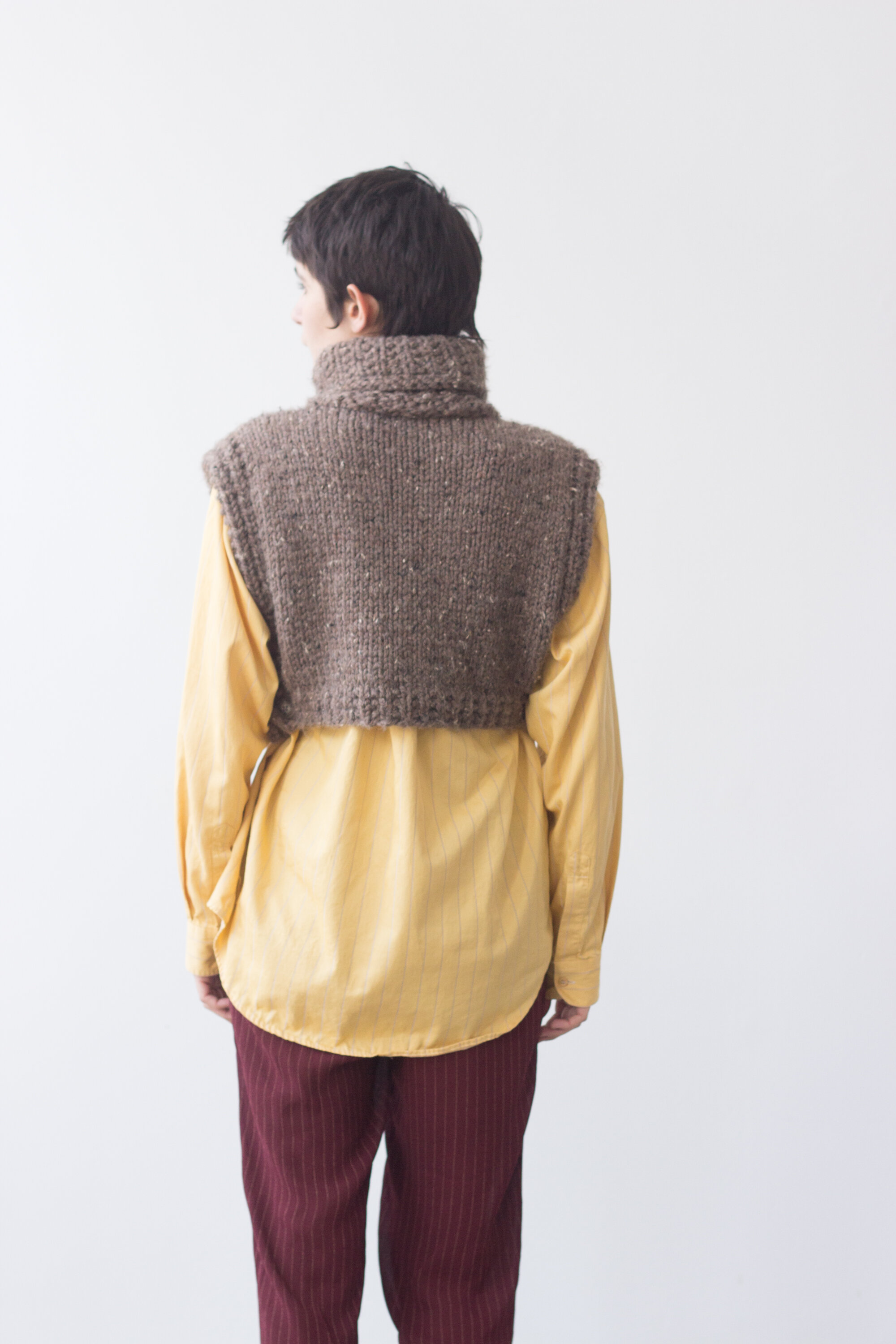 1980s Chunky Handknit Wool Dickie 