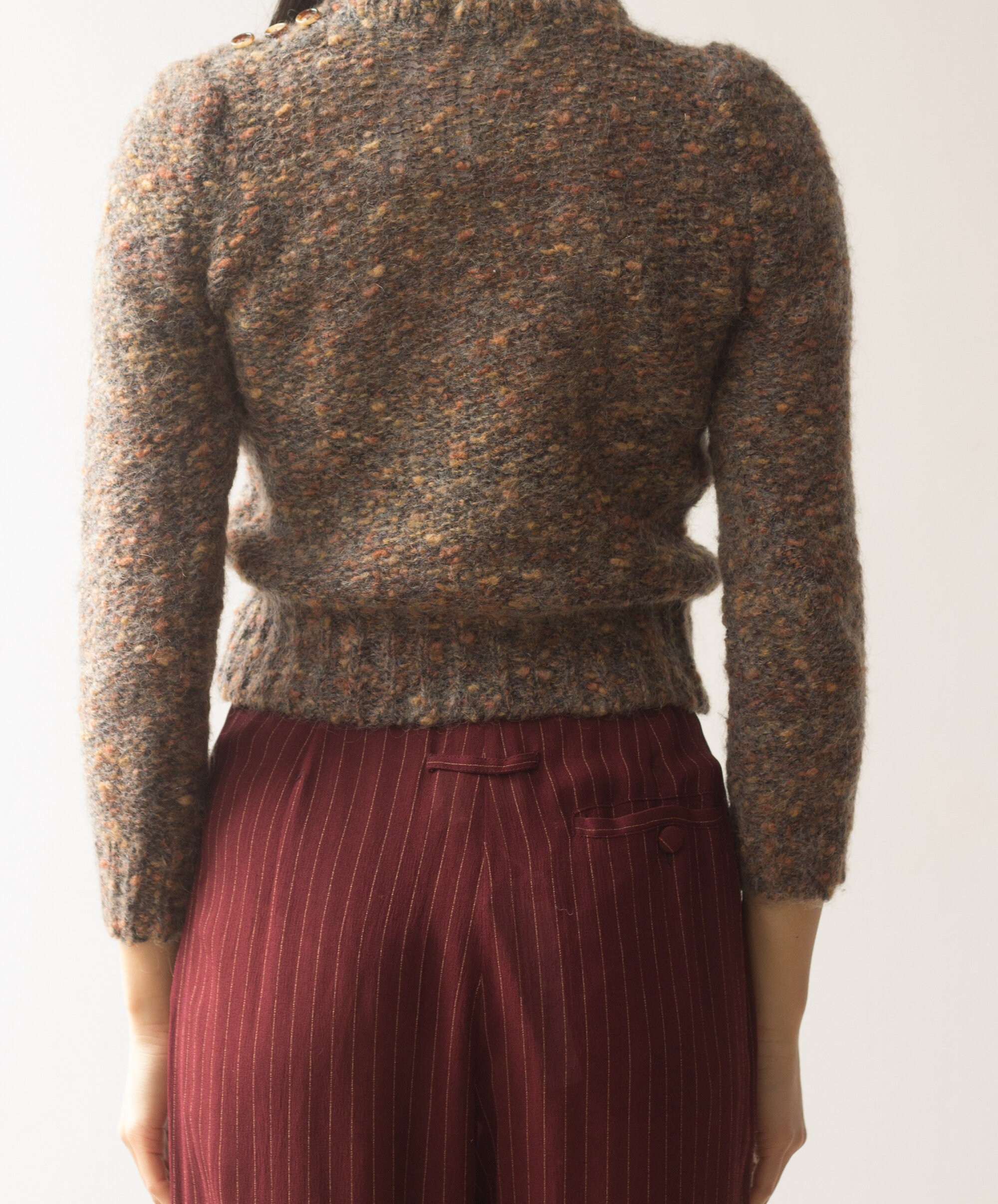 1990s Jean Paul Gaultier Pinstripe Crepe Trousers