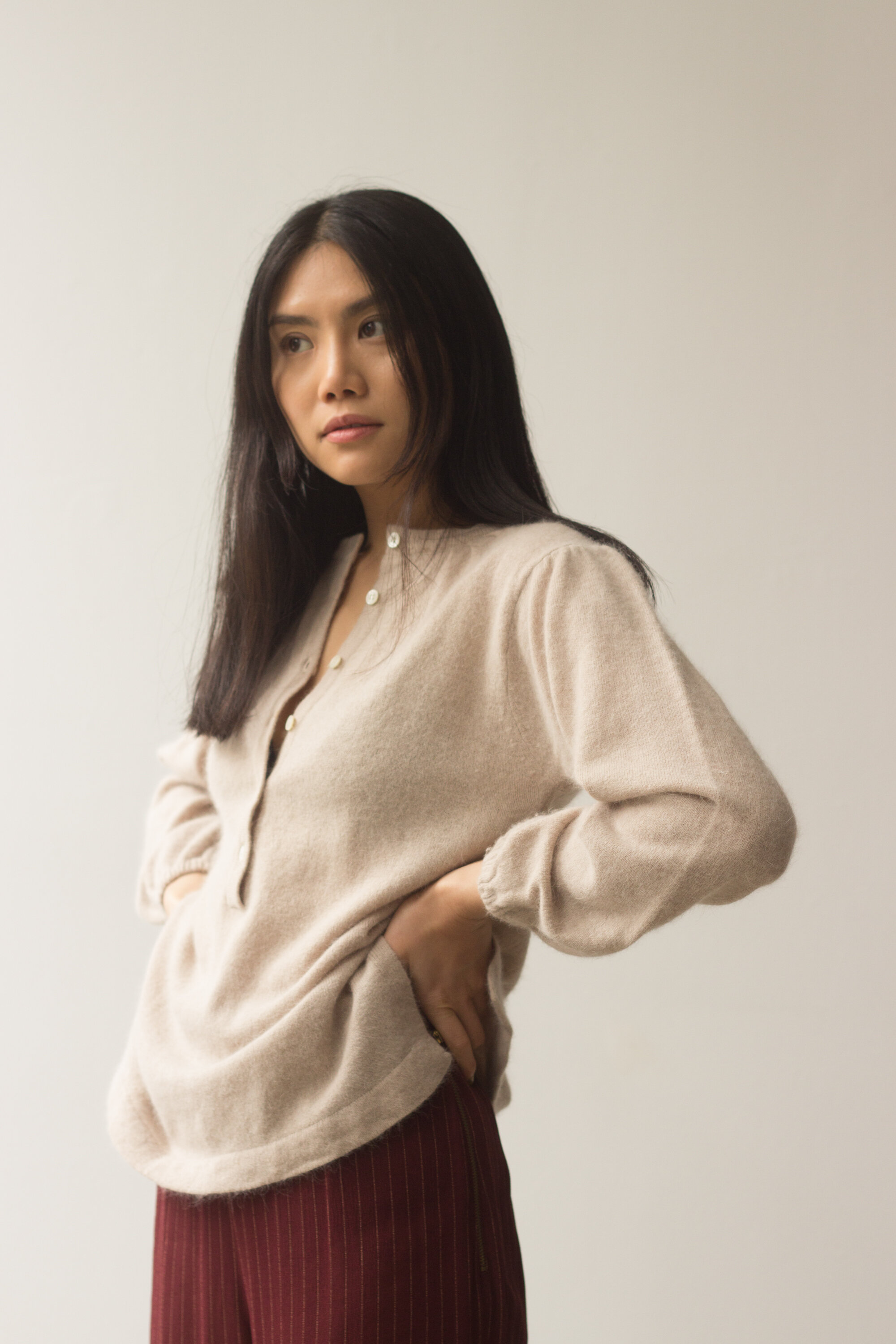 1970s Crazy Horse Palest Lavender Angora Blend Tunic