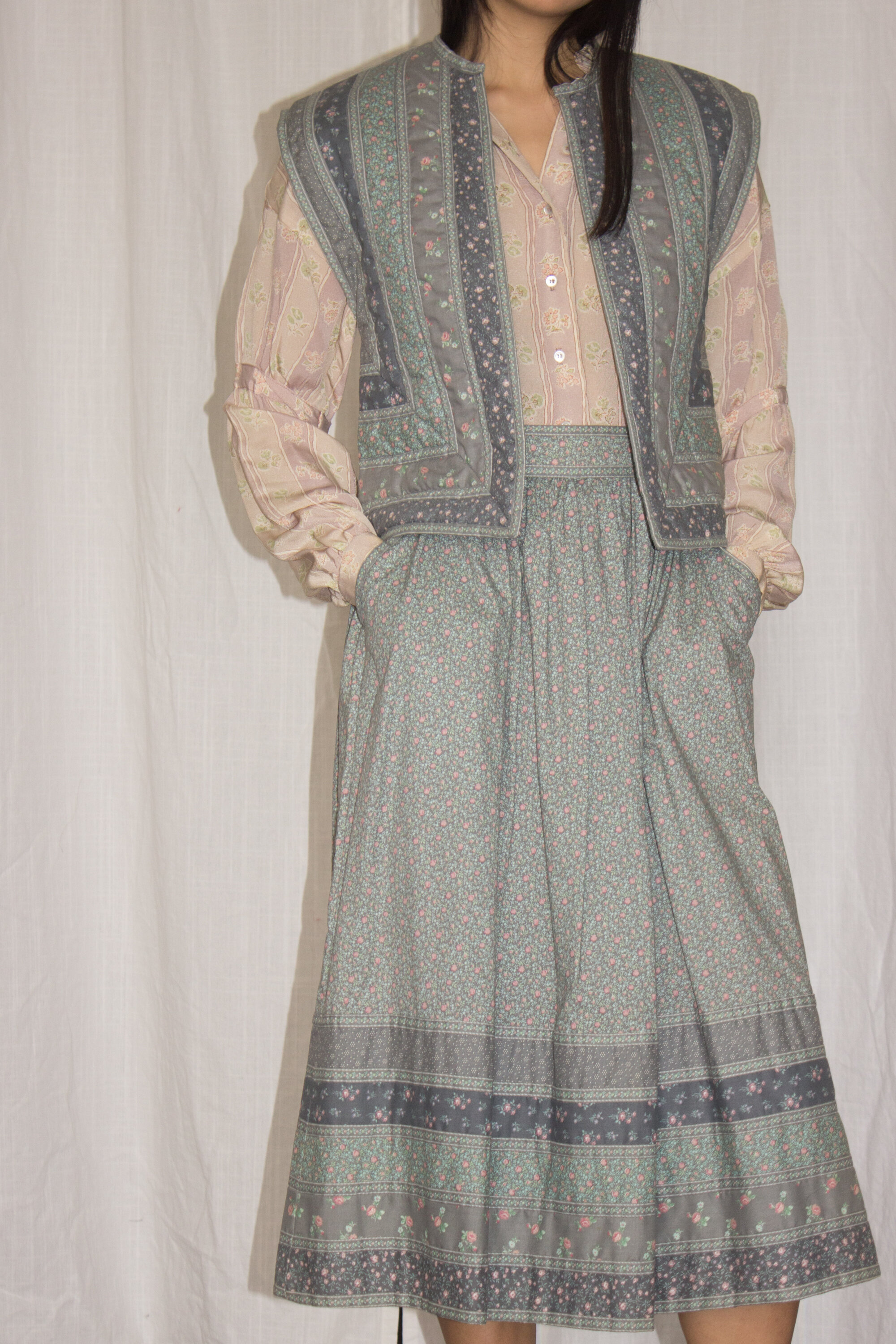 ACA 1970s Gil Aimbez Silk Crepe Lavender Blouse