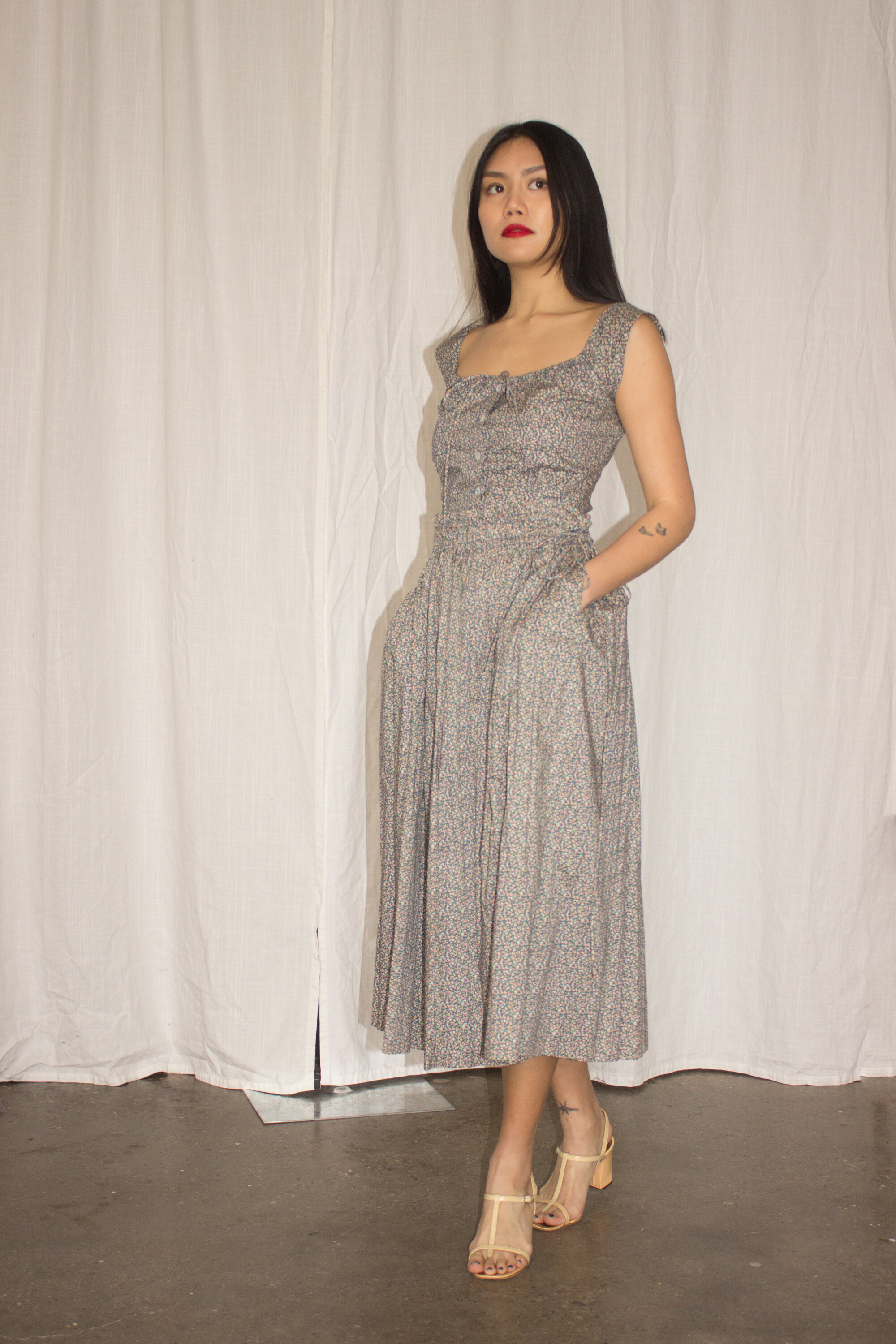 ACA 1970s Liberty Print Cotton Peasant Set