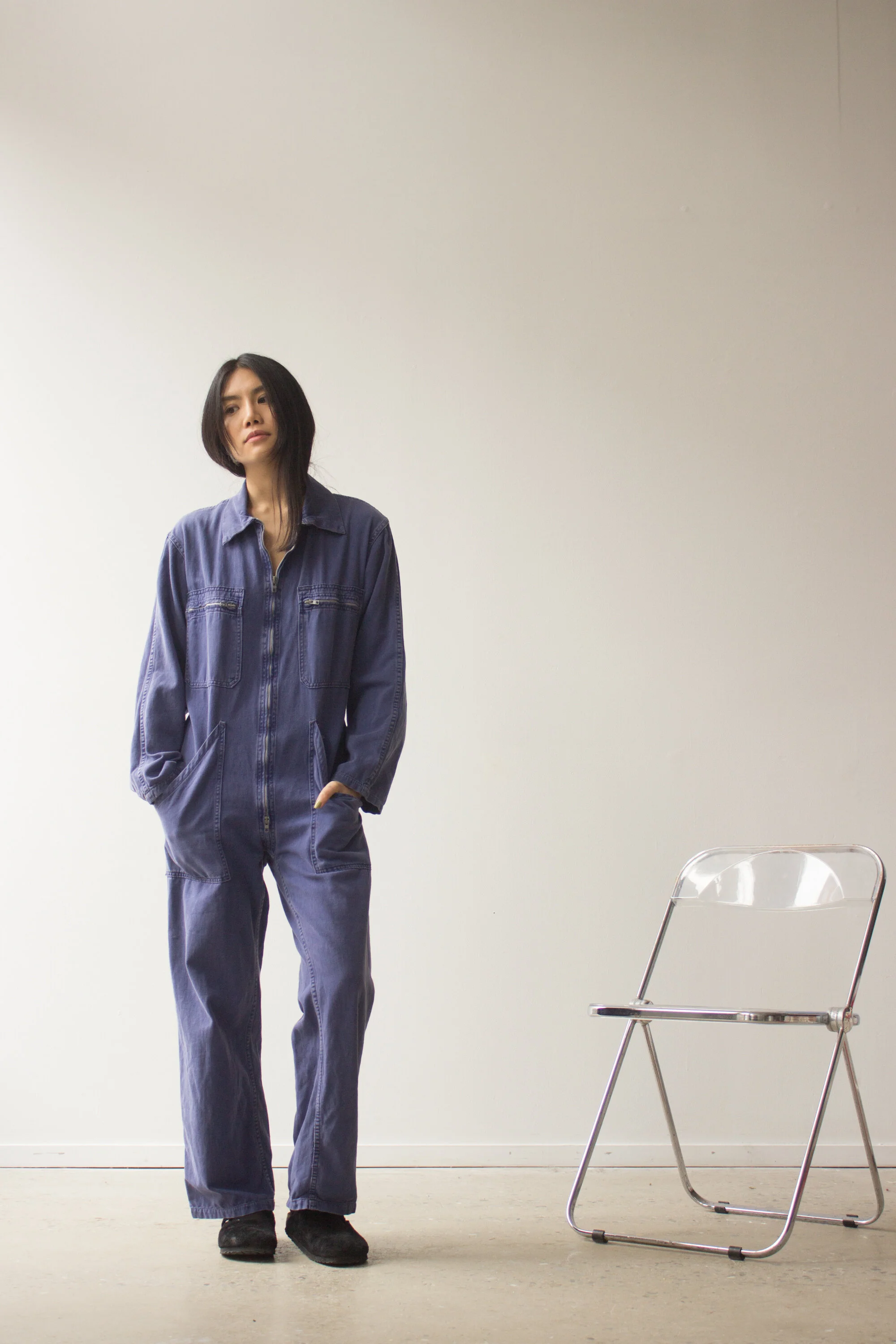 1970s Perfectly Worn-in Zippered Cotton Coveralls