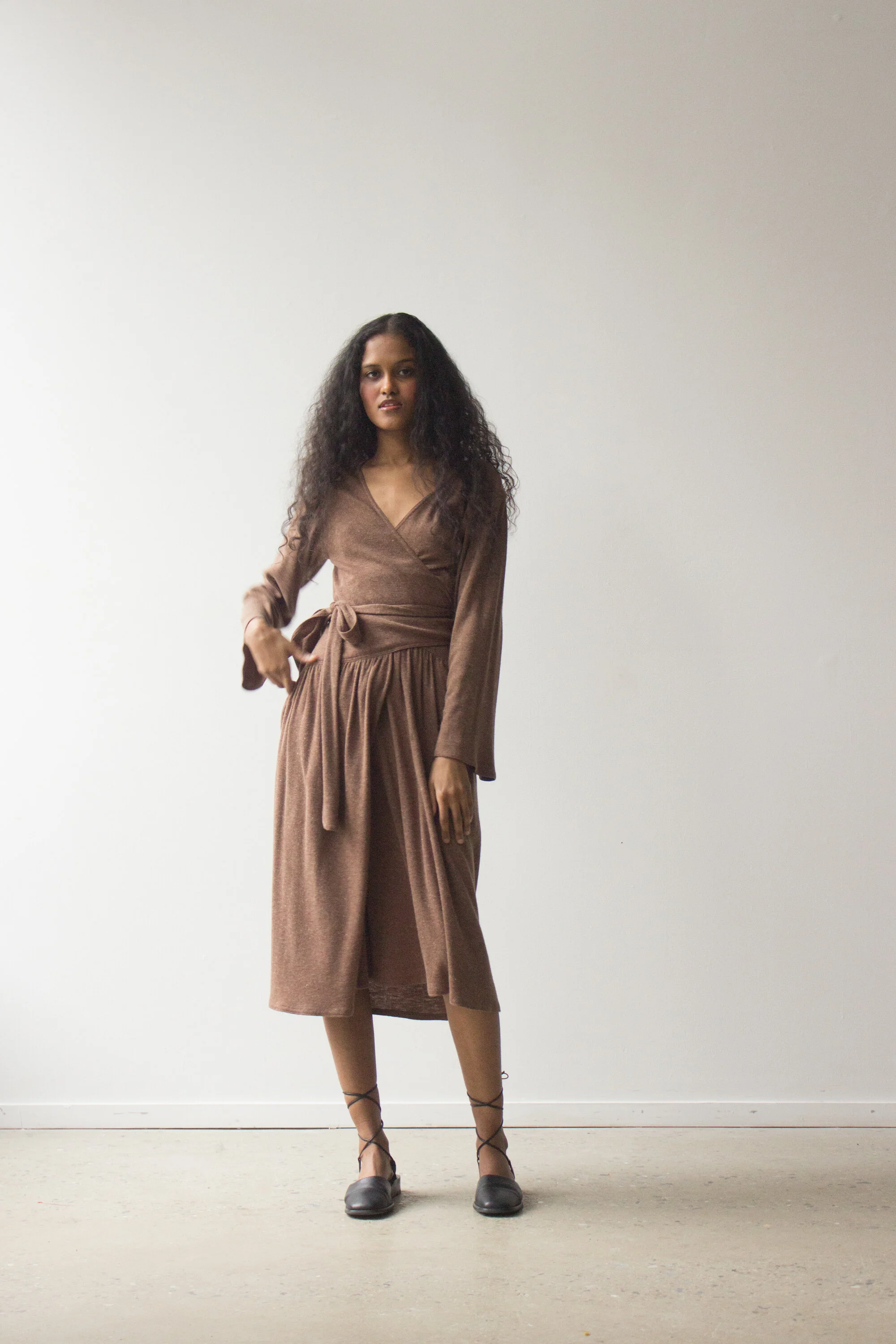 wool brown dress Cinnamon Merino Wool Dress | Fall 24 | Collection: Folktale