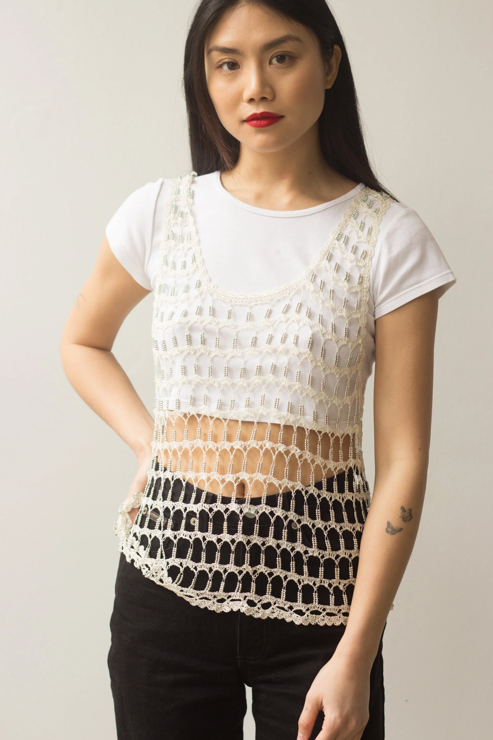 1980s Crocheted Beaded Tank