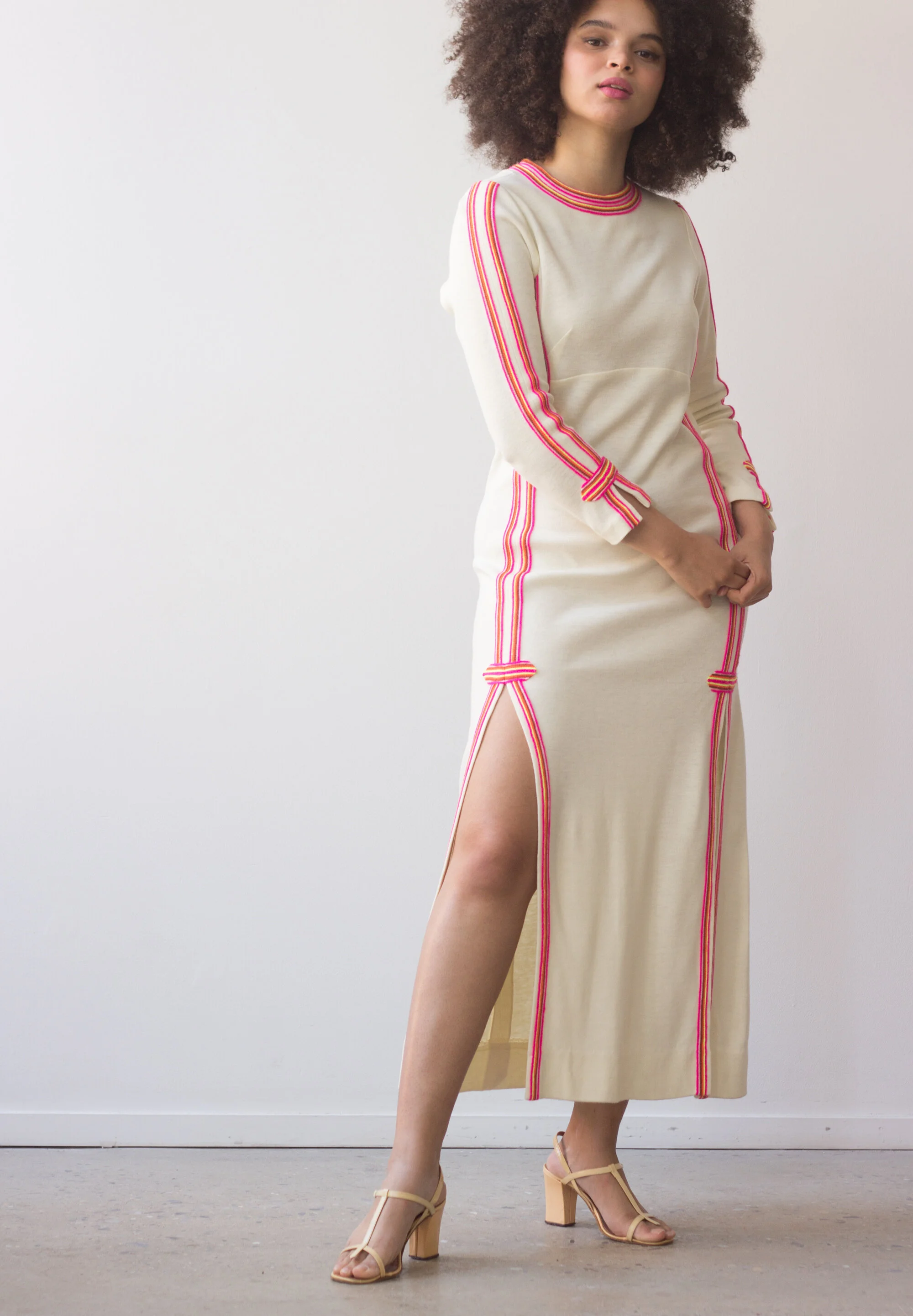 shirt dress with knitted vest MARYLING Women's Collar Pleated Shirt Dress Patchwork Knit Vest Black / 36 main image 0