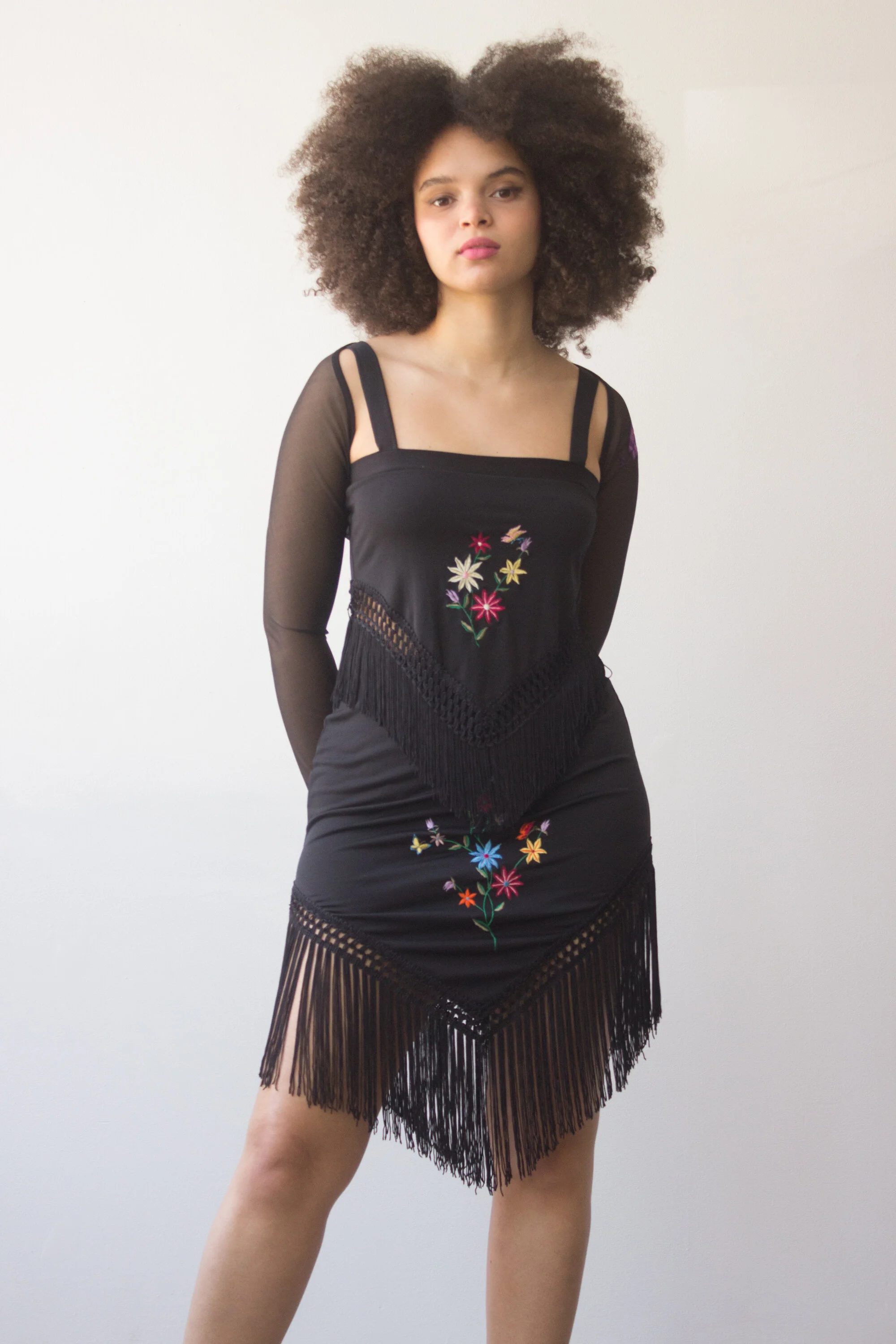 knee length dresses for ladies Hollywood Shape Chemise by Frederick's of Hollywood Black / S main image 1