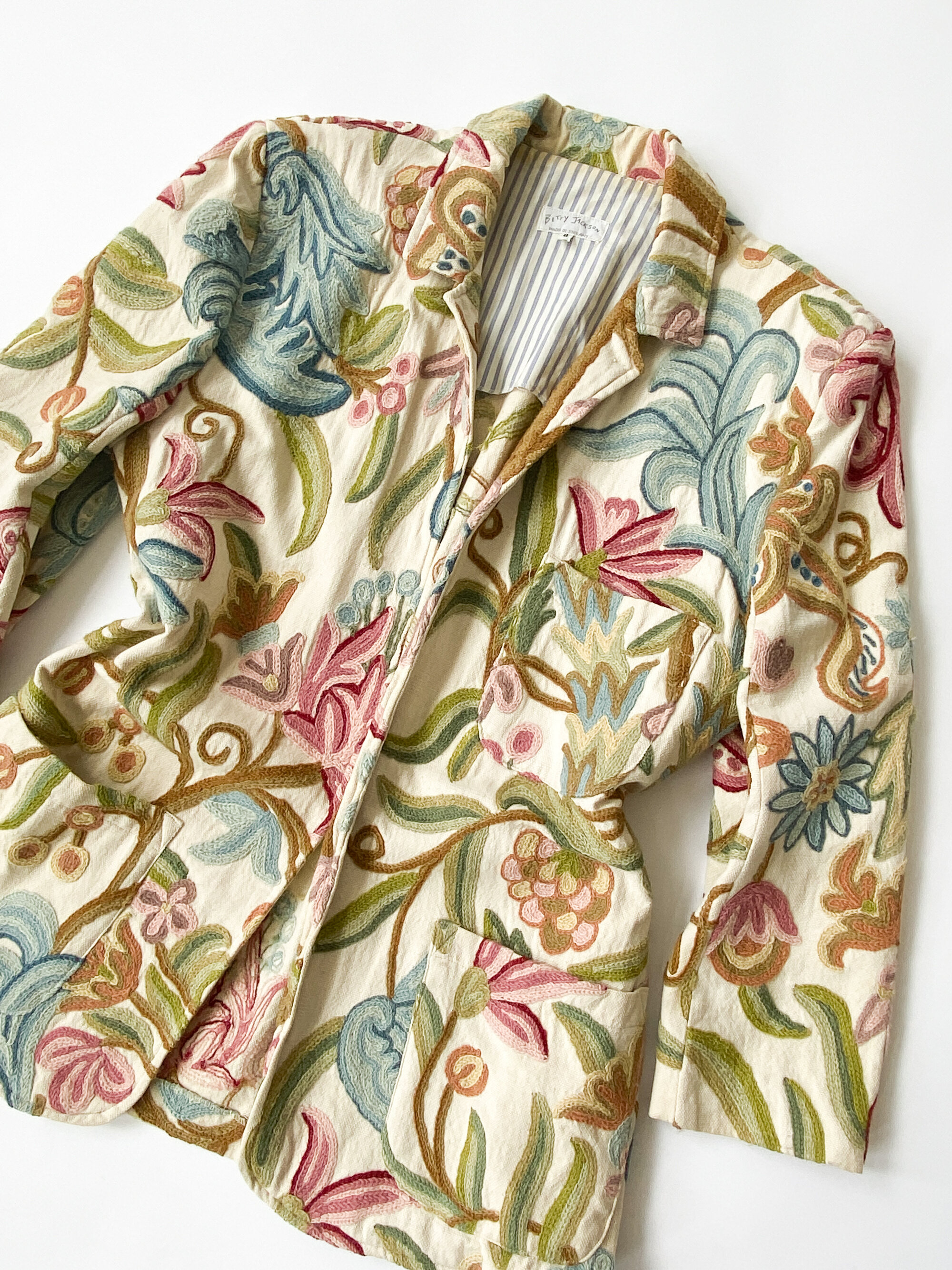 1980s Betty Jackson Krewelwork Wool and Linen Jacket