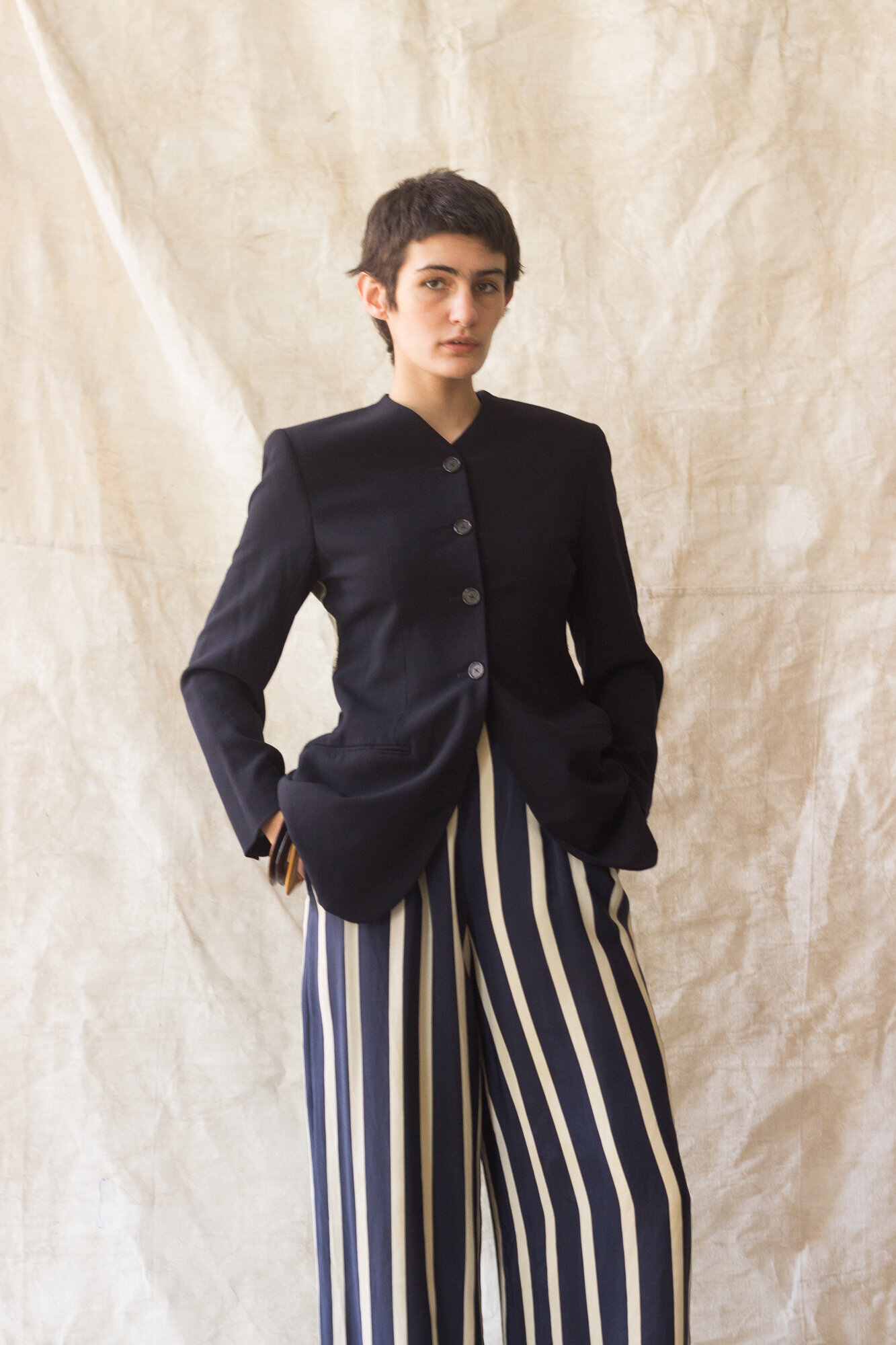 1990s Donna Karan Black Label "Inside Out" Blazer