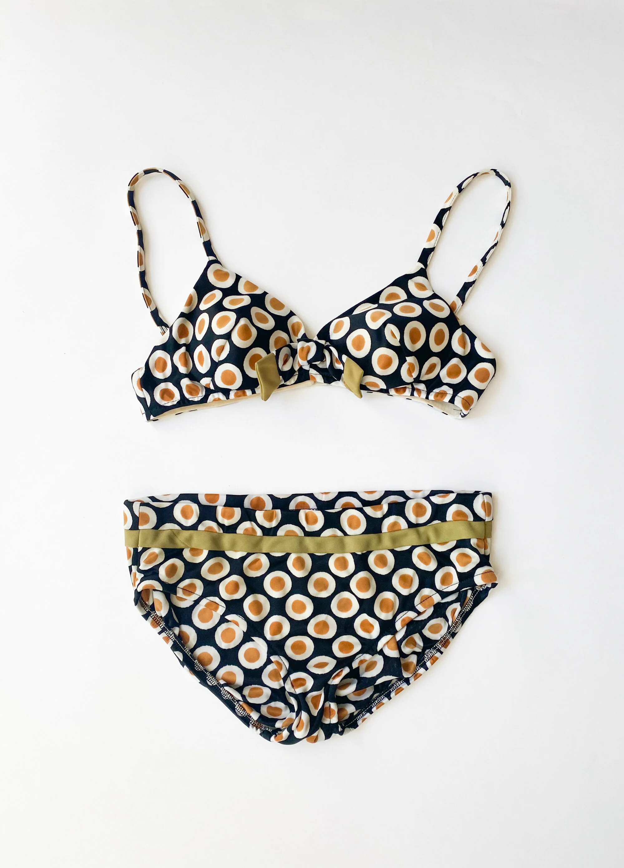 1960s Dot Print Hipster Bikini