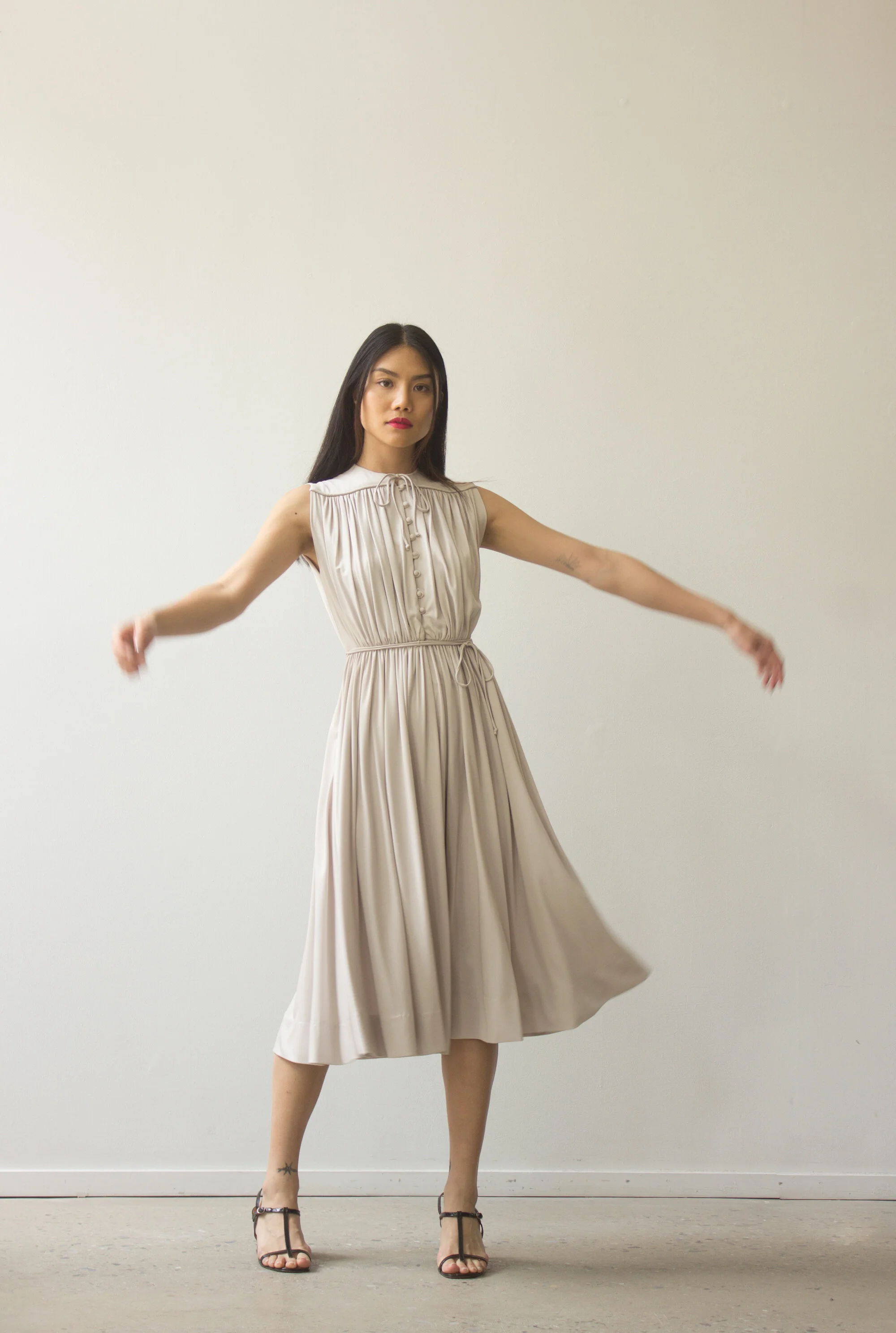 1970s Donald Brooks Dove Gray Jersey Dress — Wayward Collection