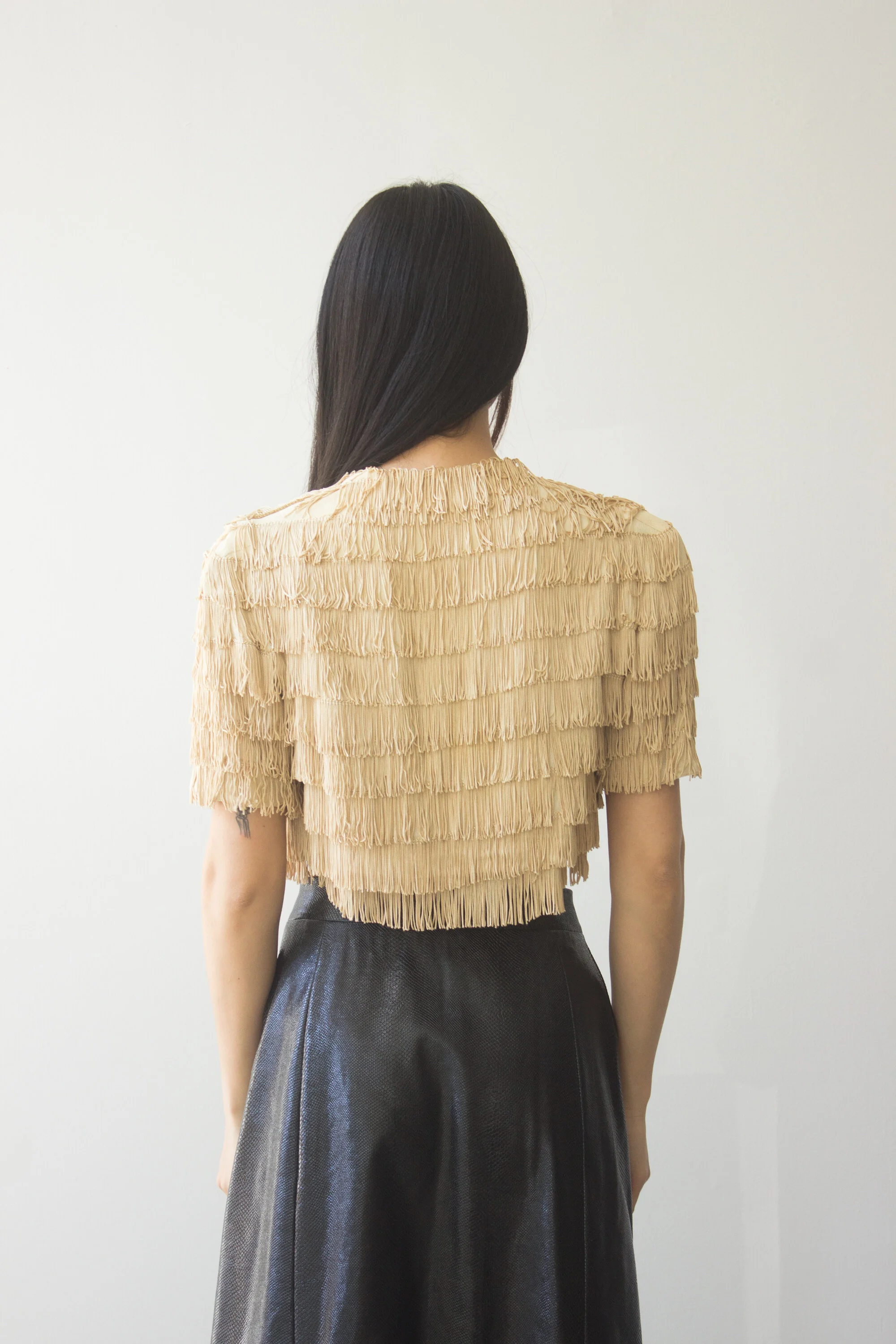 1930s Creme Fringed Crepe Bolero Jacket — Wayward Collection