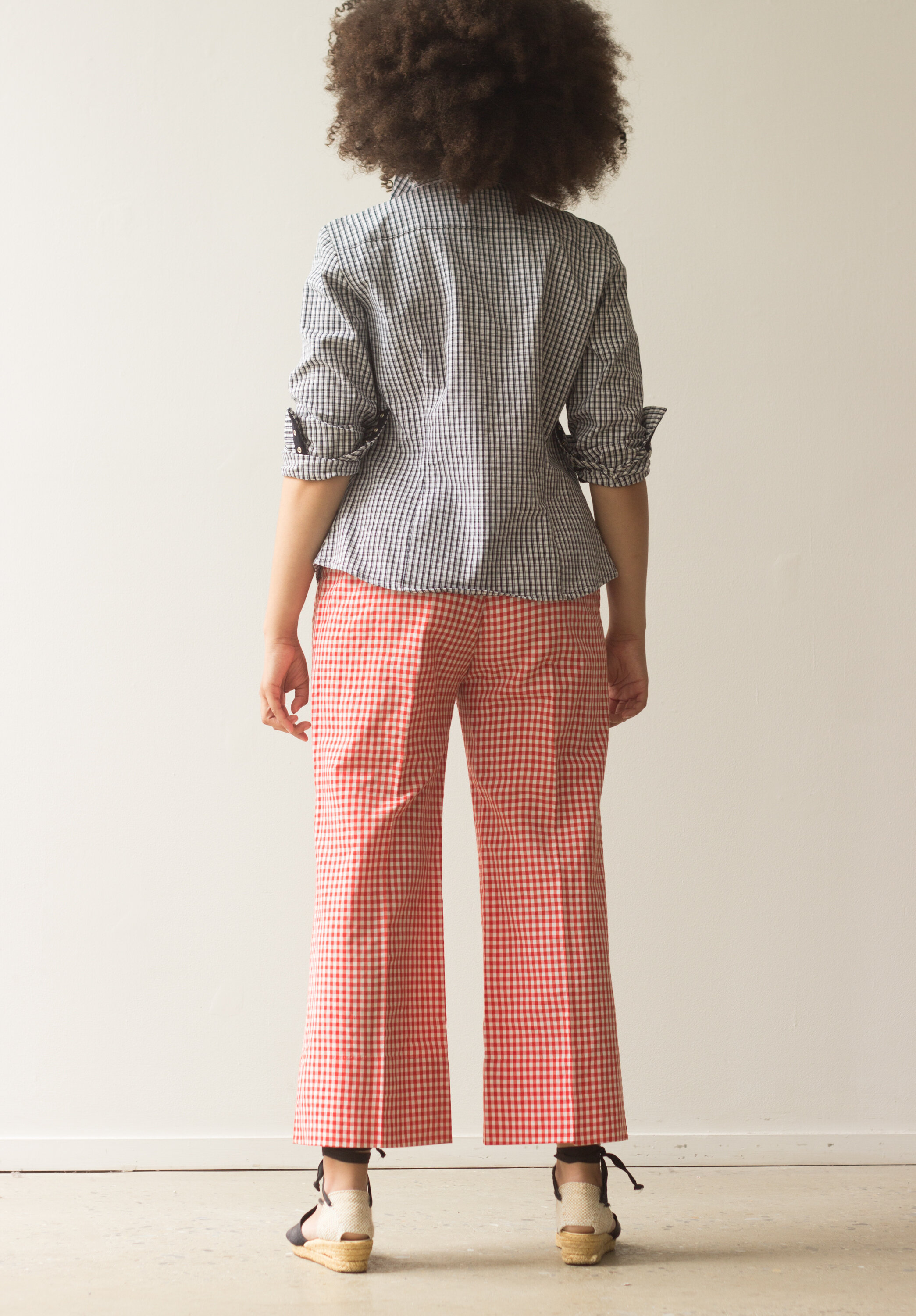 1960s Red Gingham Cotton Pants