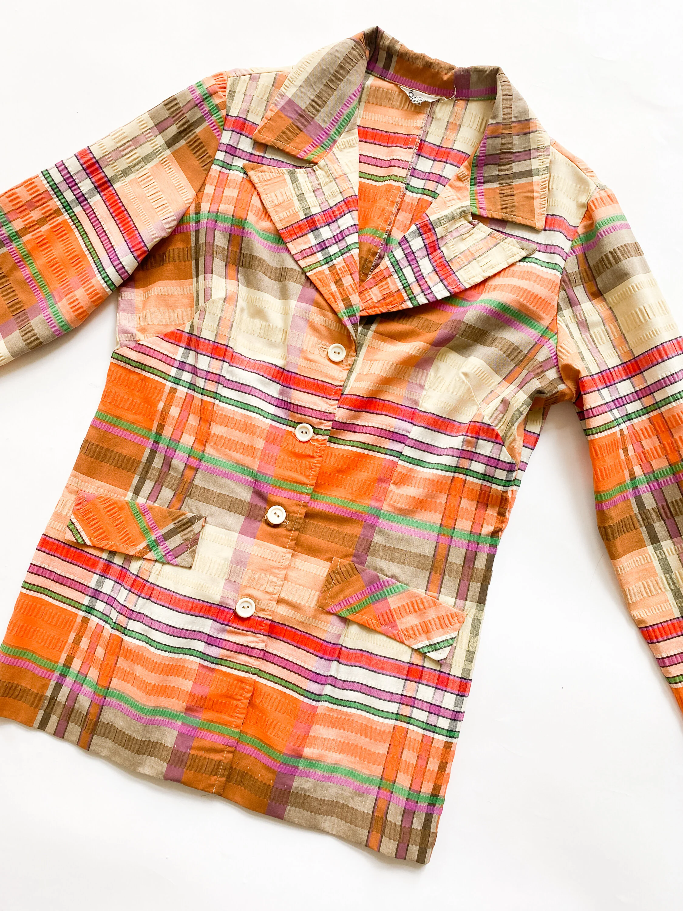 1970s Madras Seersucker Jacket
