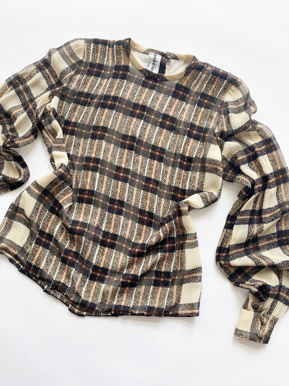 Hutspah 1970's Plaid Cotton Seersucker Shirt 