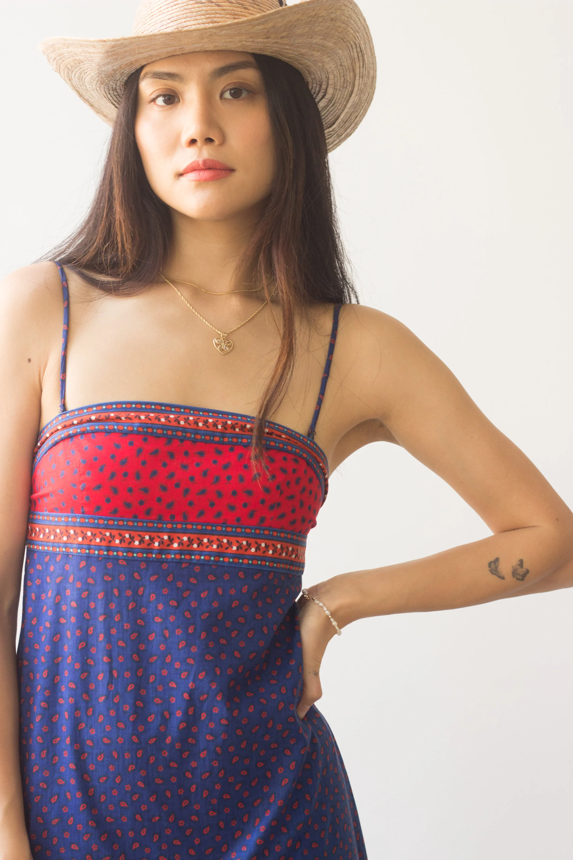 1970s Anne Klein Provençal Empire Sun Dress — Wayward Collection