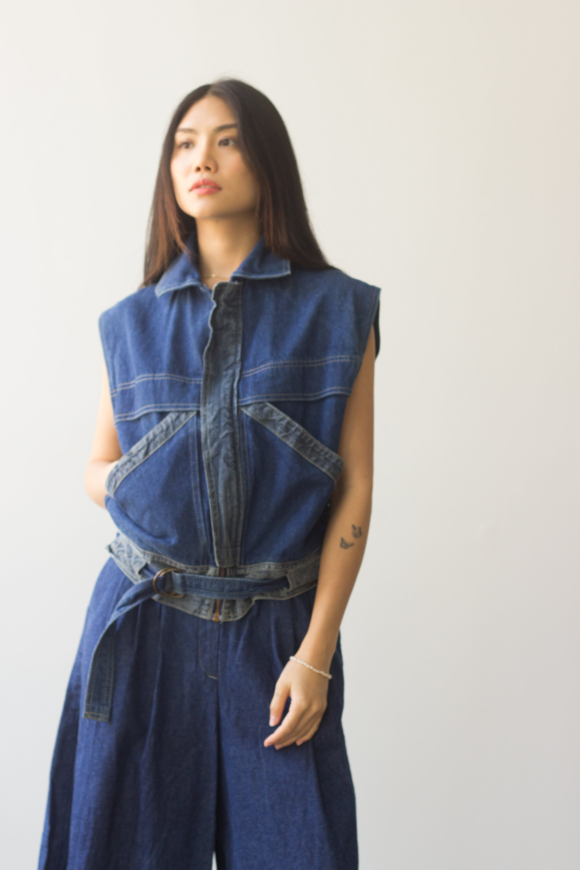 1980s Slouchy Denim Vest