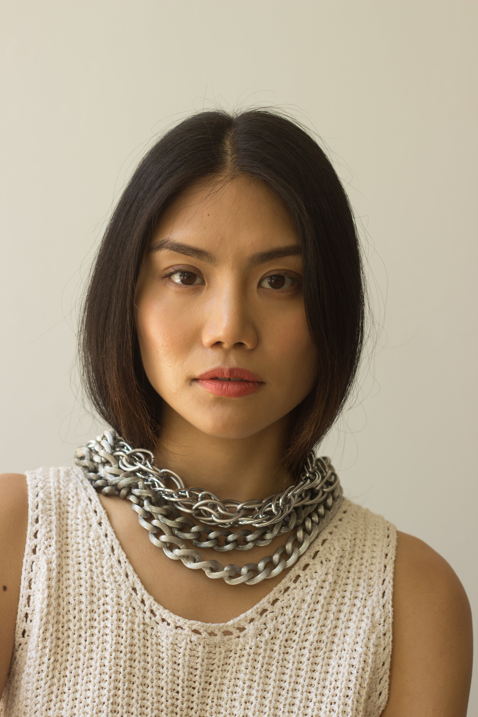 1980s Multi Strand Chunky Silver Collar