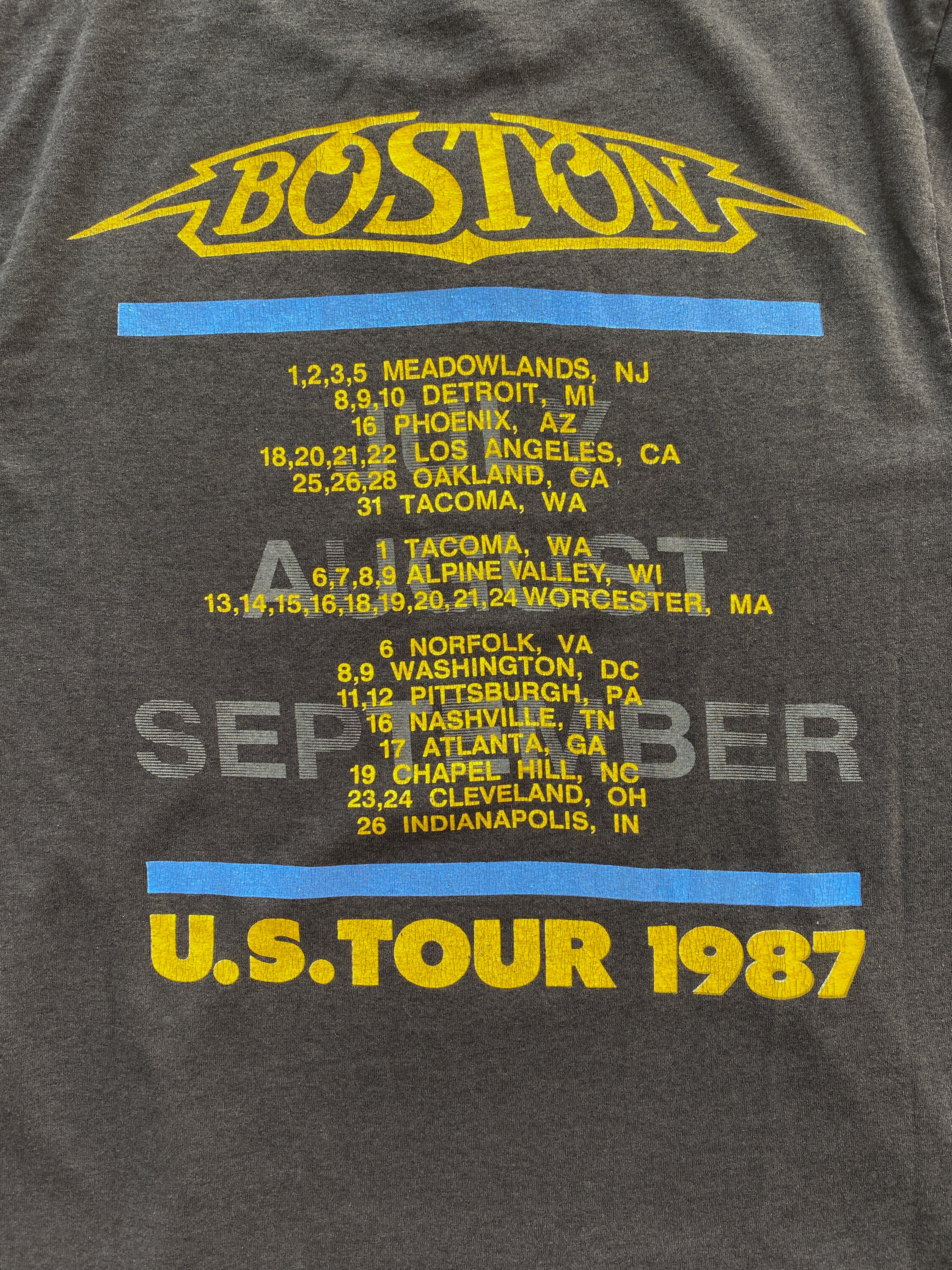 Forever 21 Boston U.S. Tour 1987 Women's Double Sided T-Shirt Size 1x 