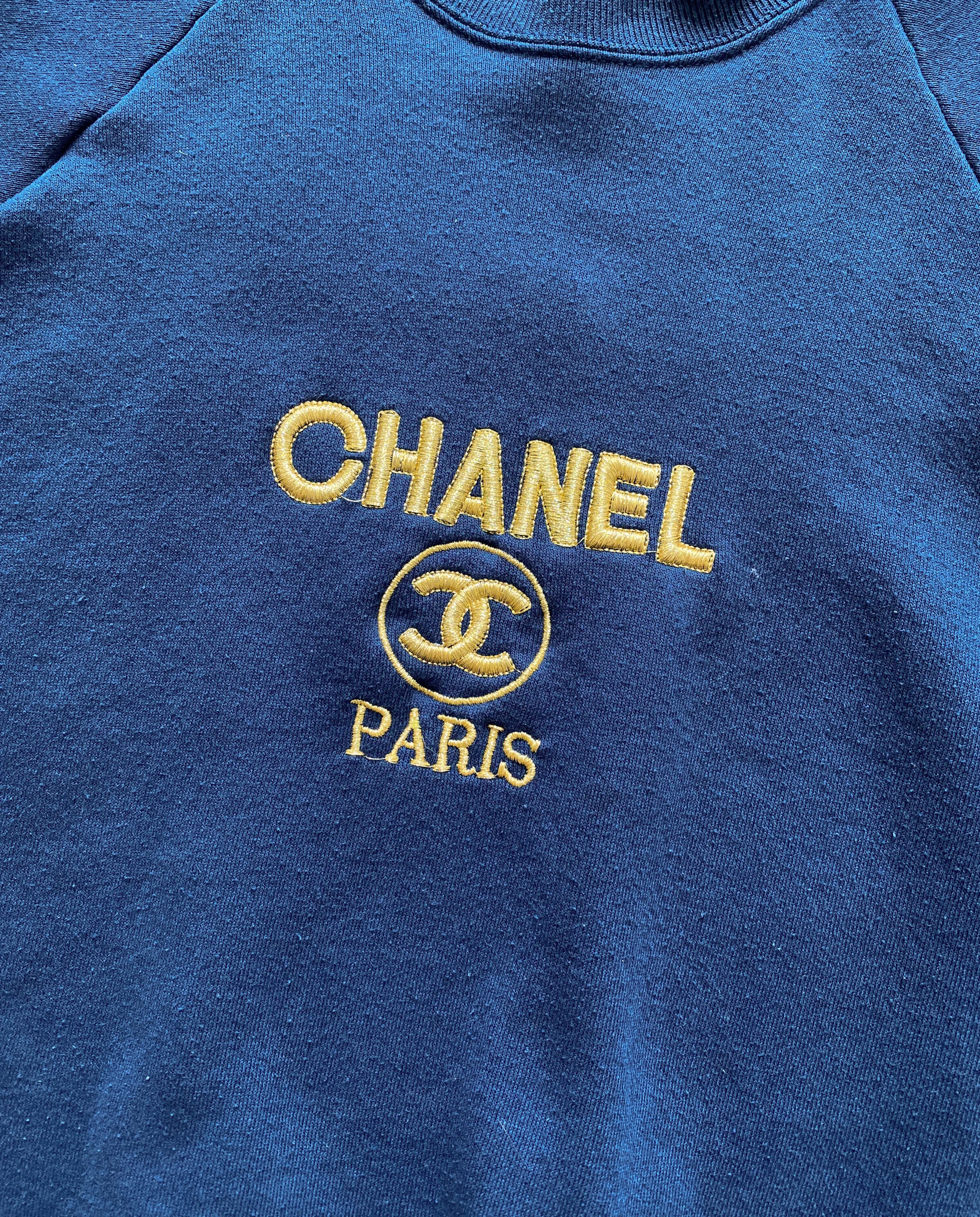 1990s Bootleg Chanel Embroidered Sweatshirt — Wayward Collection
