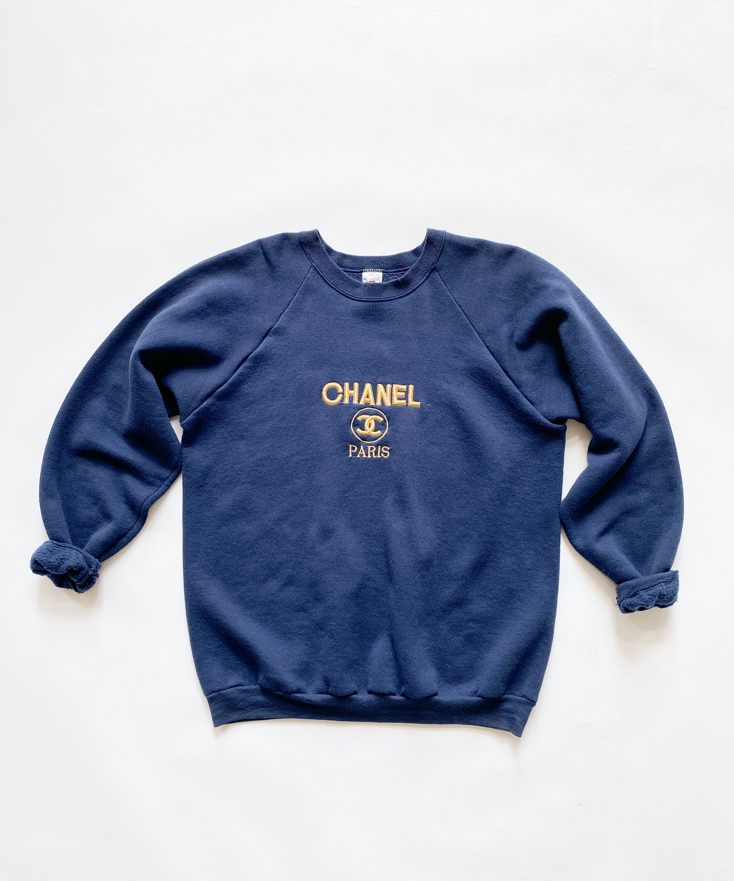 1990s Bootleg Chanel Embroidered Sweatshirt — Wayward Collection