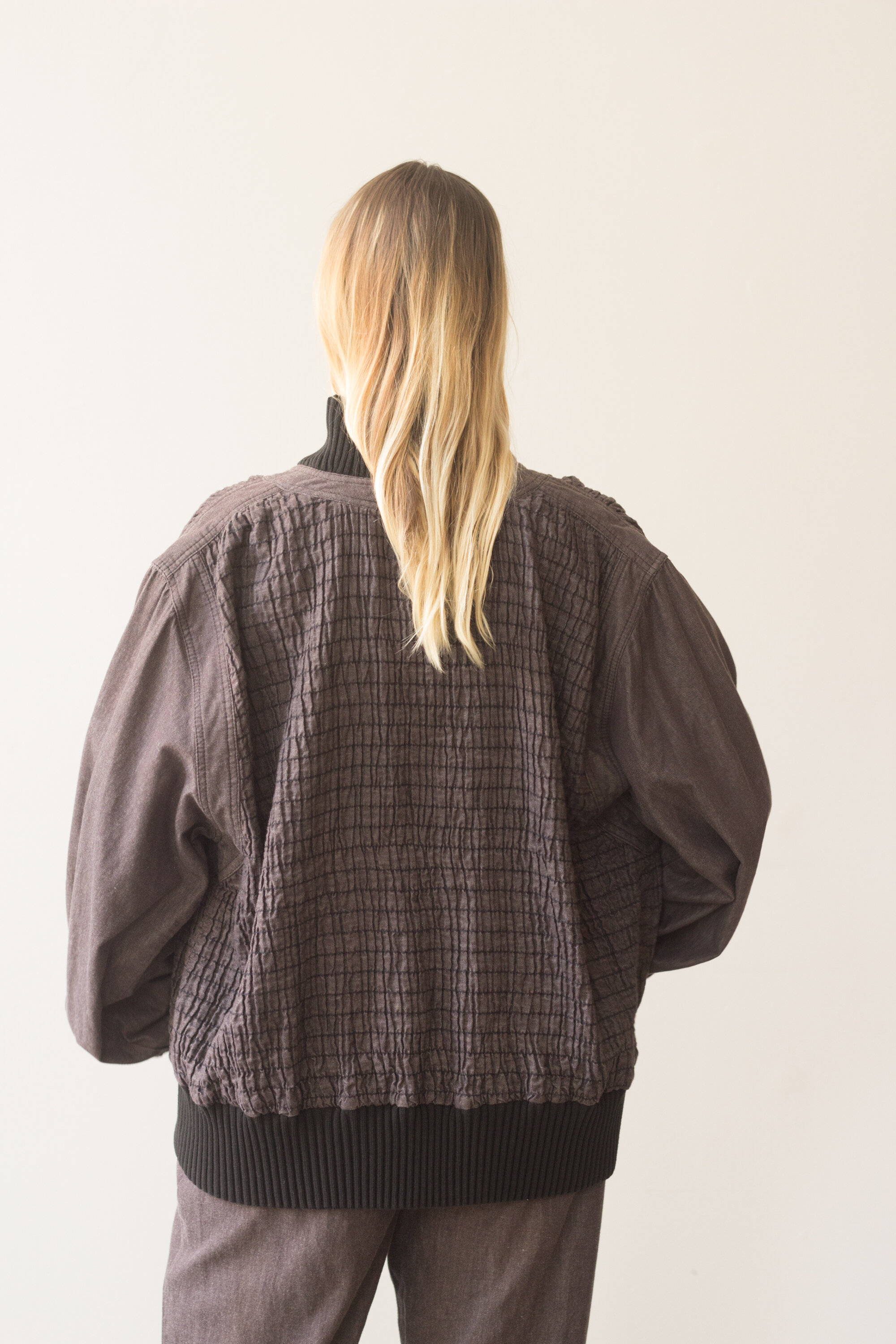 1980s Bis BIs Smocked Denim Track Suit