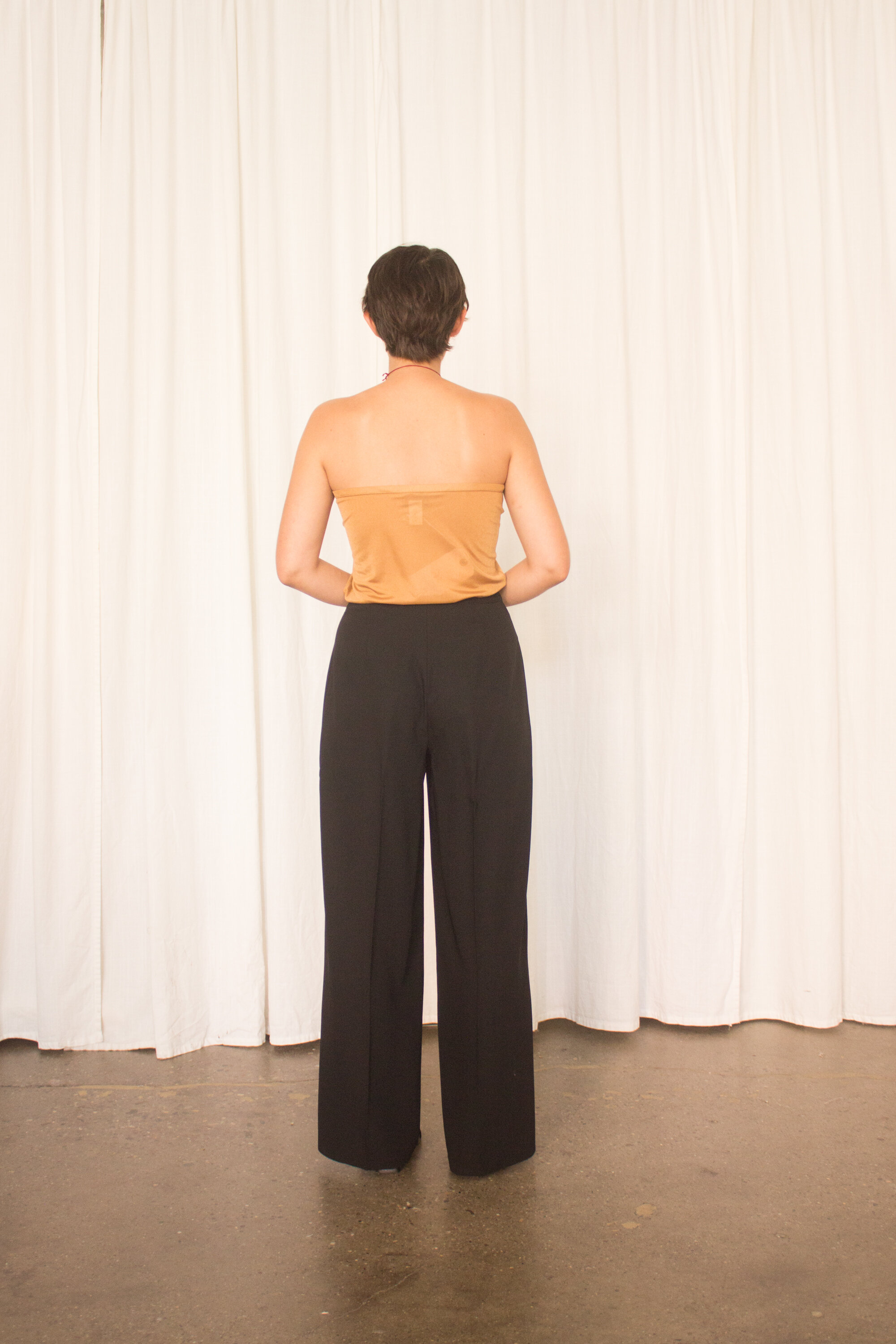 1990s Ralph Lauren Purple Label Wide Leg Trousers