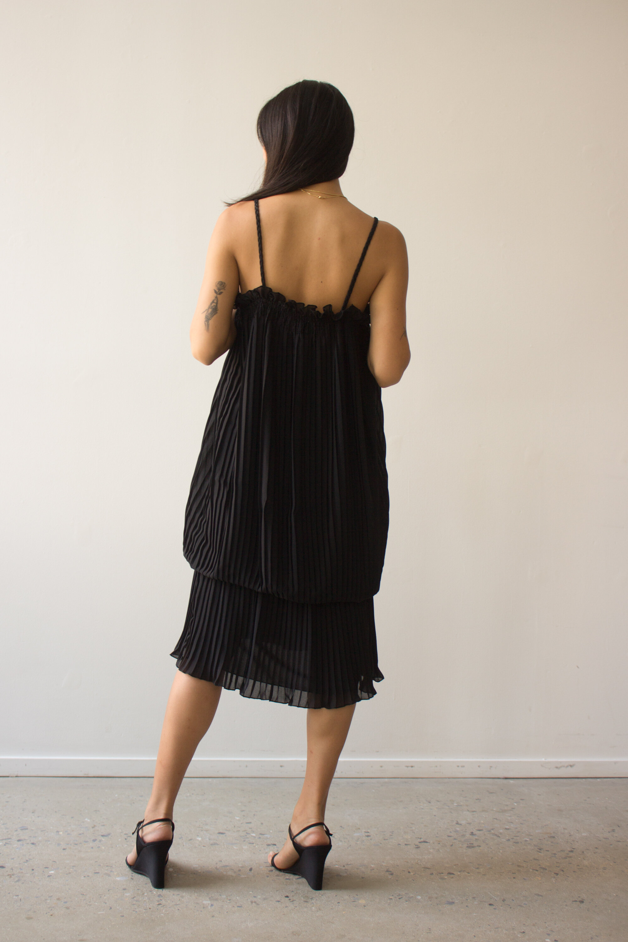 1980s Lillie Rubin Pleated Bubble Dress