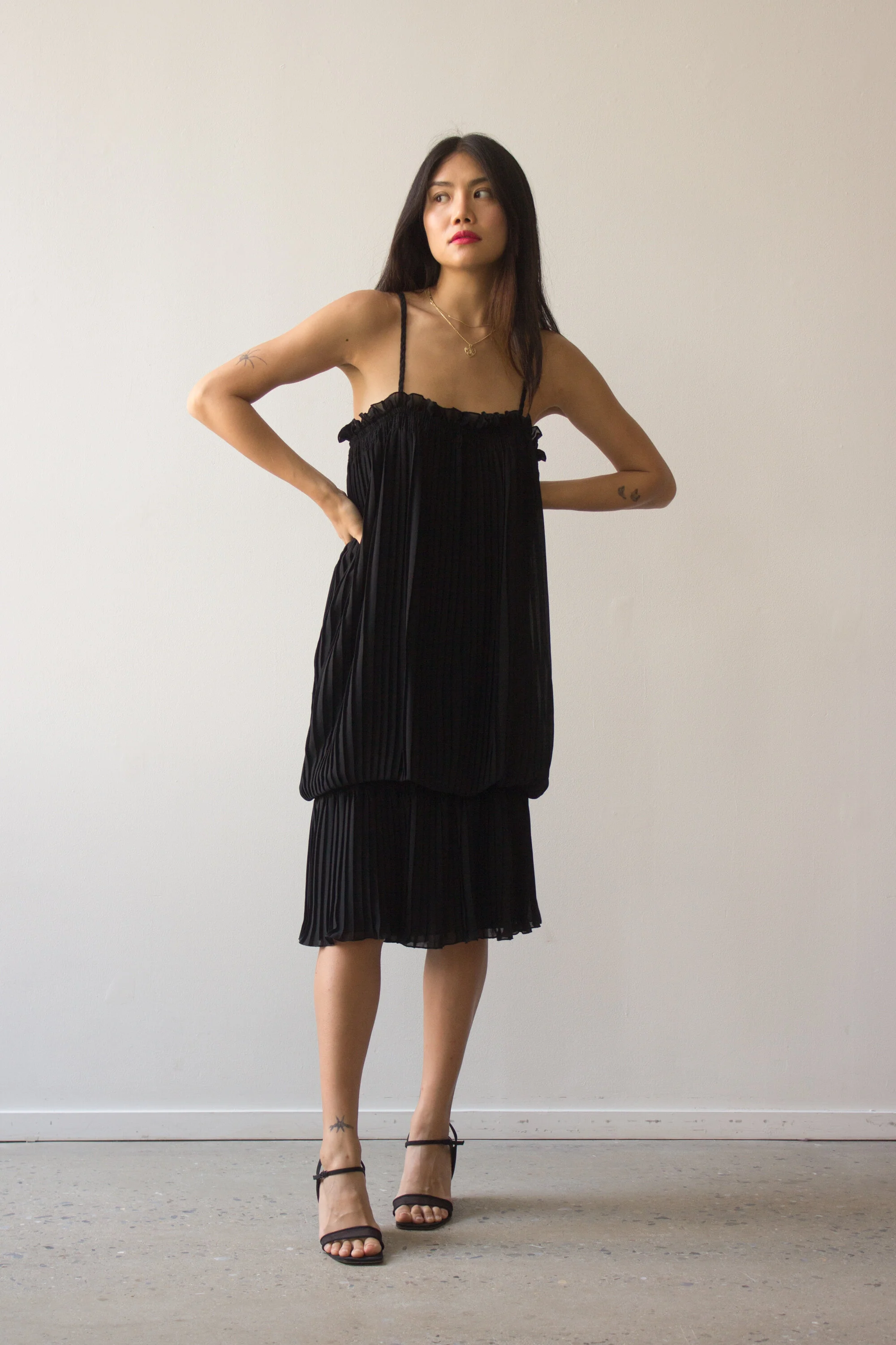 1980s Lillie Rubin Pleated Bubble Dress  Wayward Collection