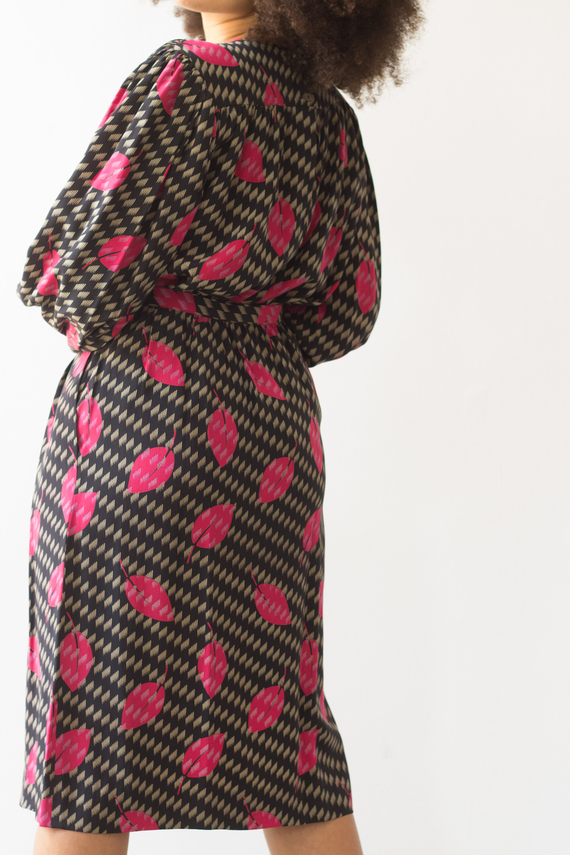 1980s Pogia Italian Silk Blouse and Skirt Set