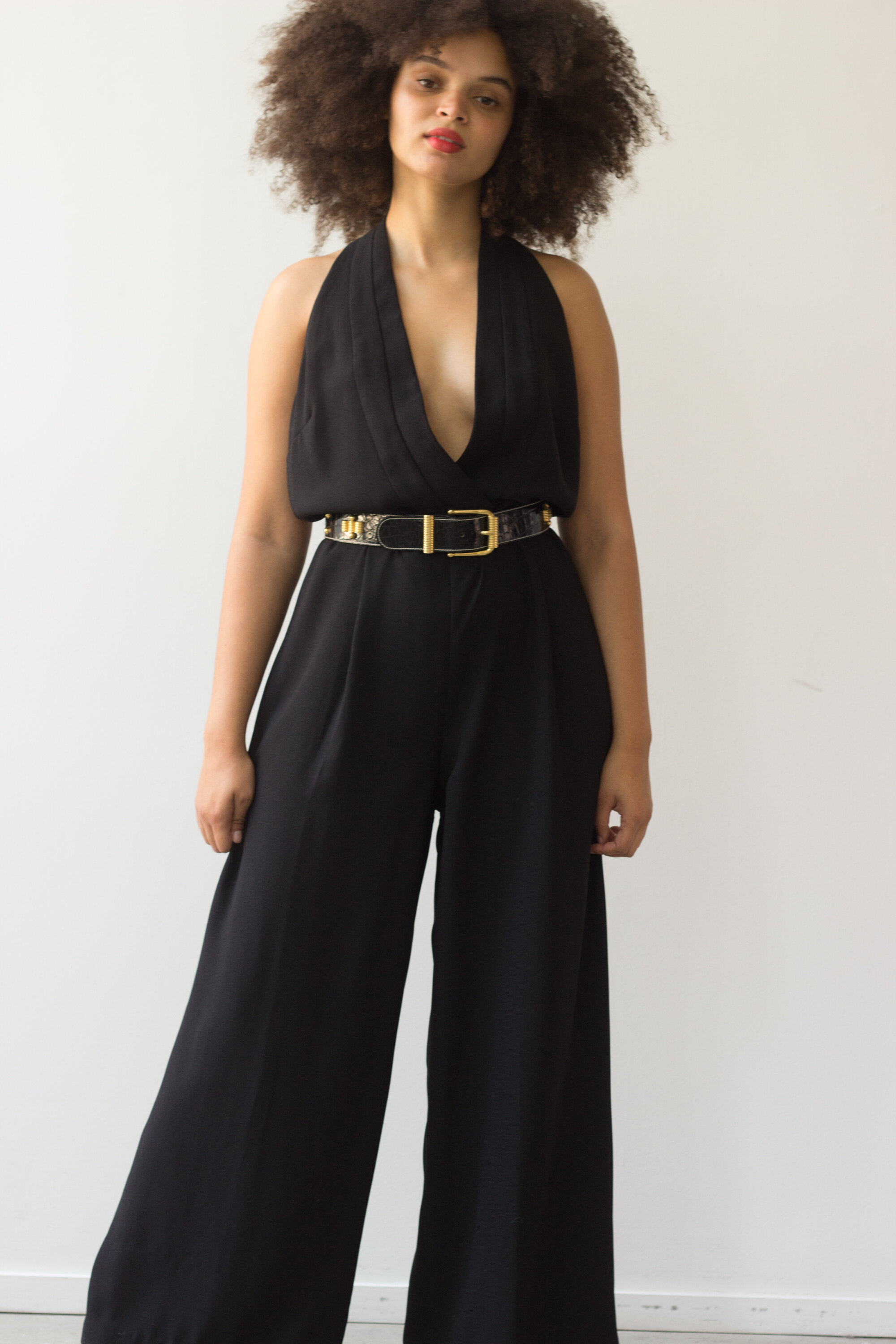 1980s Liz Claiborne Jersey Jumpsuit