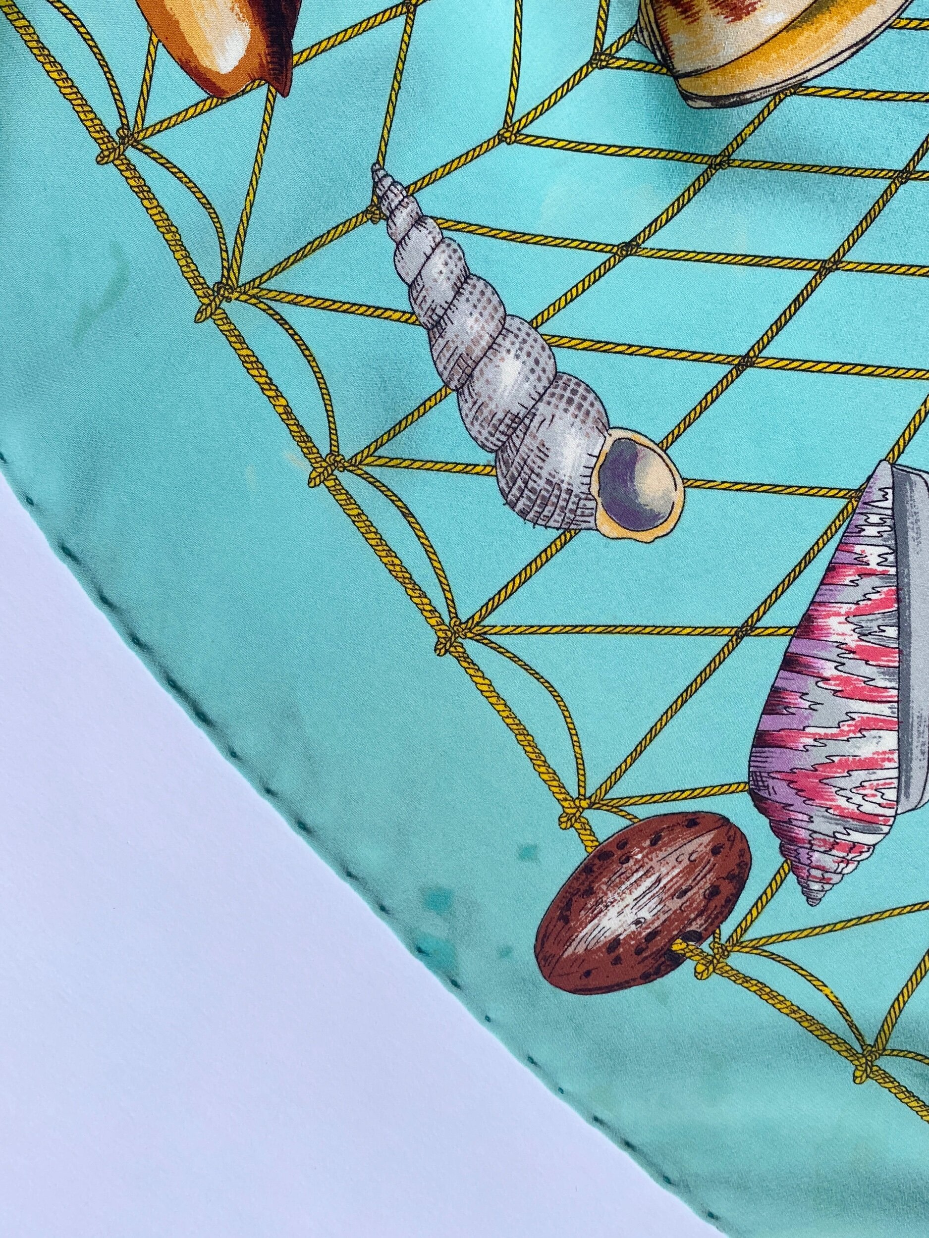 1970s Gucci Seashells and Net Silk Scarf — Wayward Collection