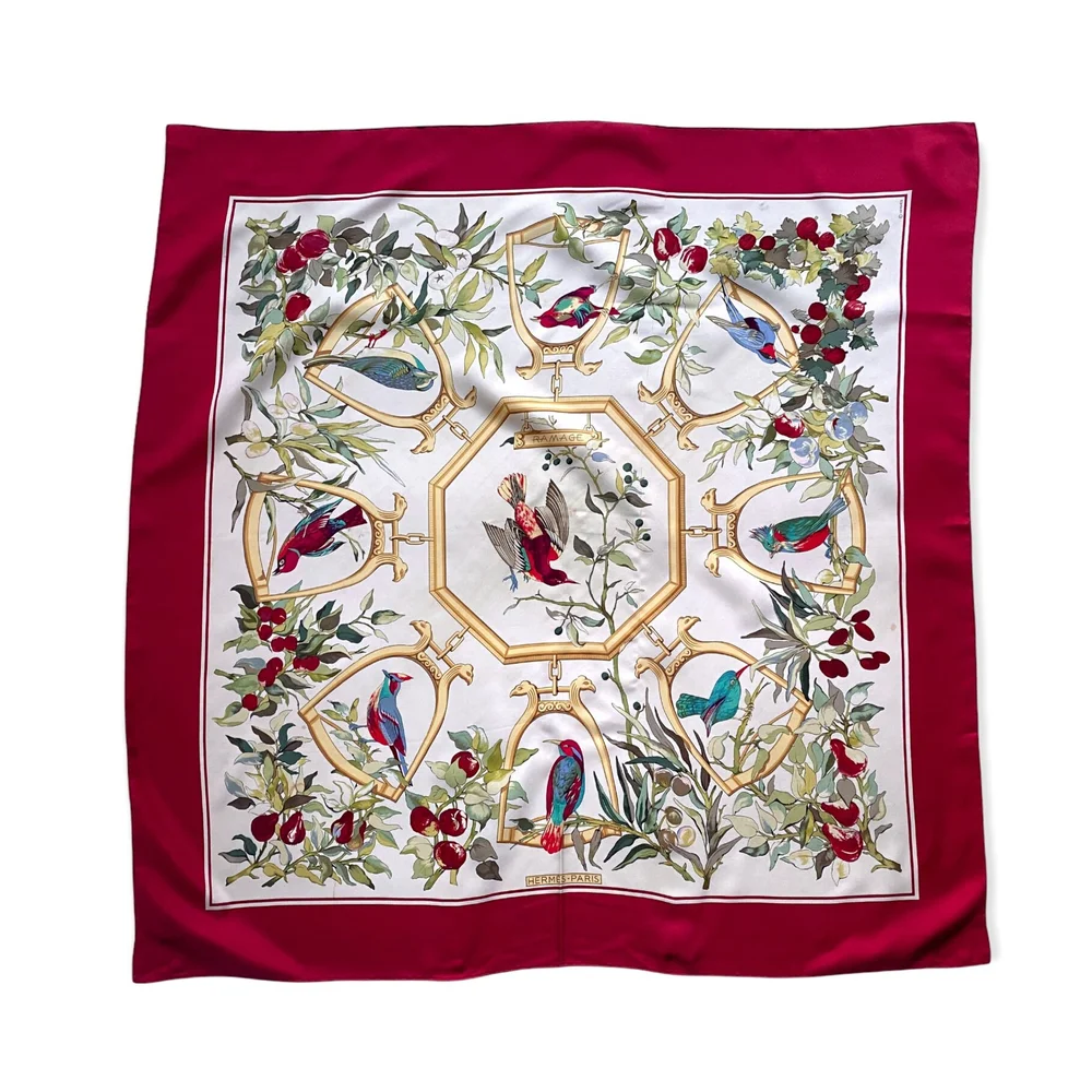 Écharpe Carré 90 Hermès - Thème Lavie Précieuse De La Méditerranée - Occasion - Pour Femme