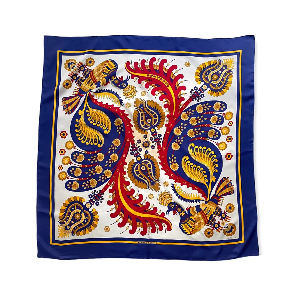 1990s Gianfranco Ferre Aubergine Foulard Silk Scarf — Wayward
