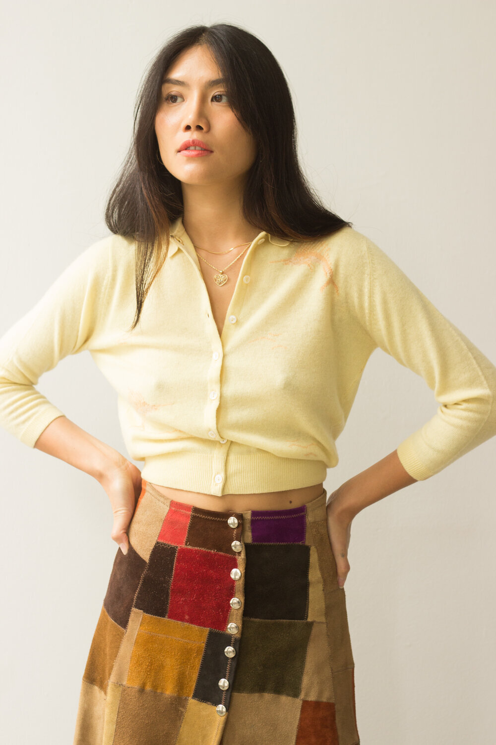 1950s Ballantyne Scottish Cashmere Intarsia Cardigan