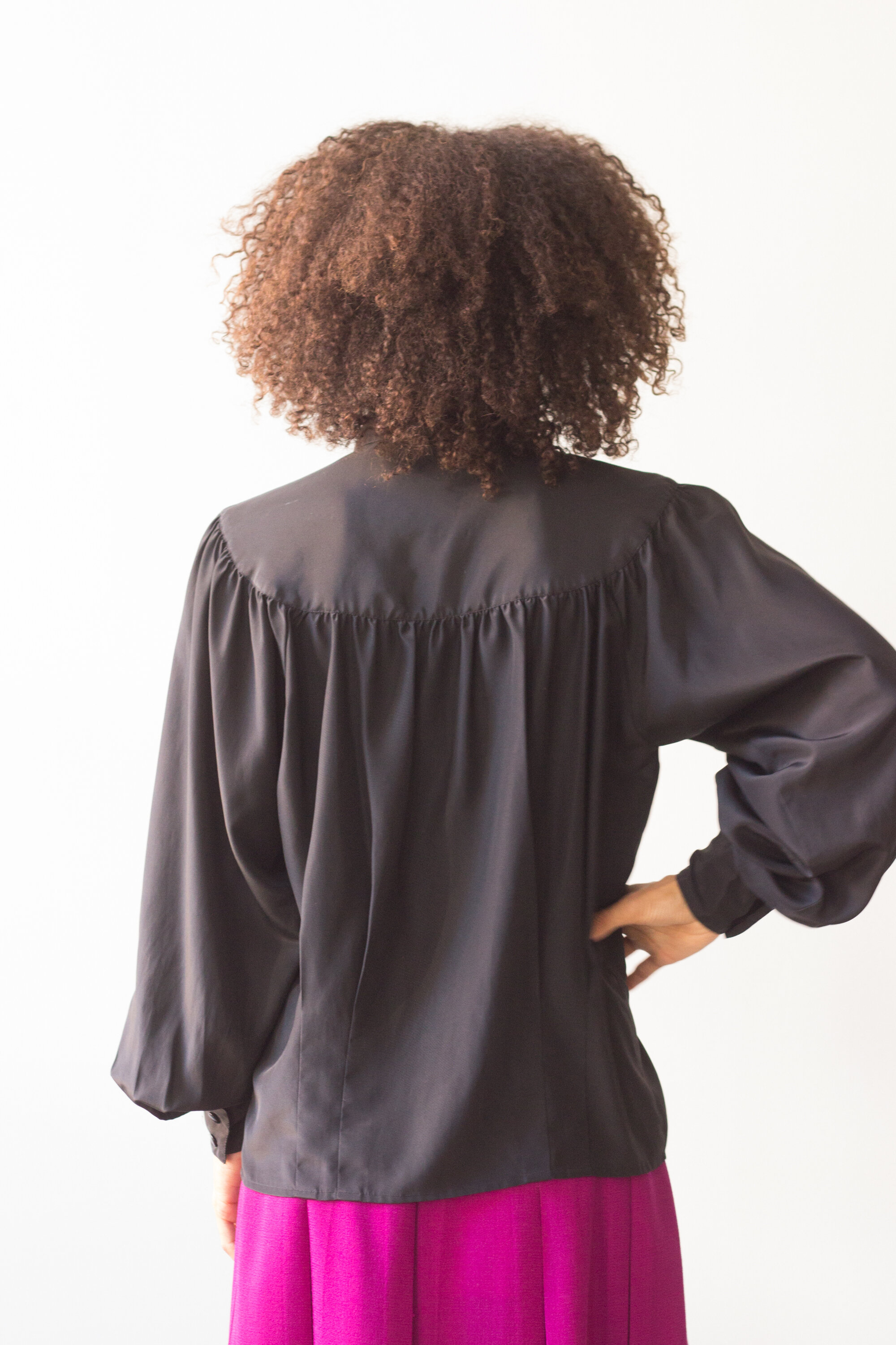 1970s Shirred Yoke Blouse