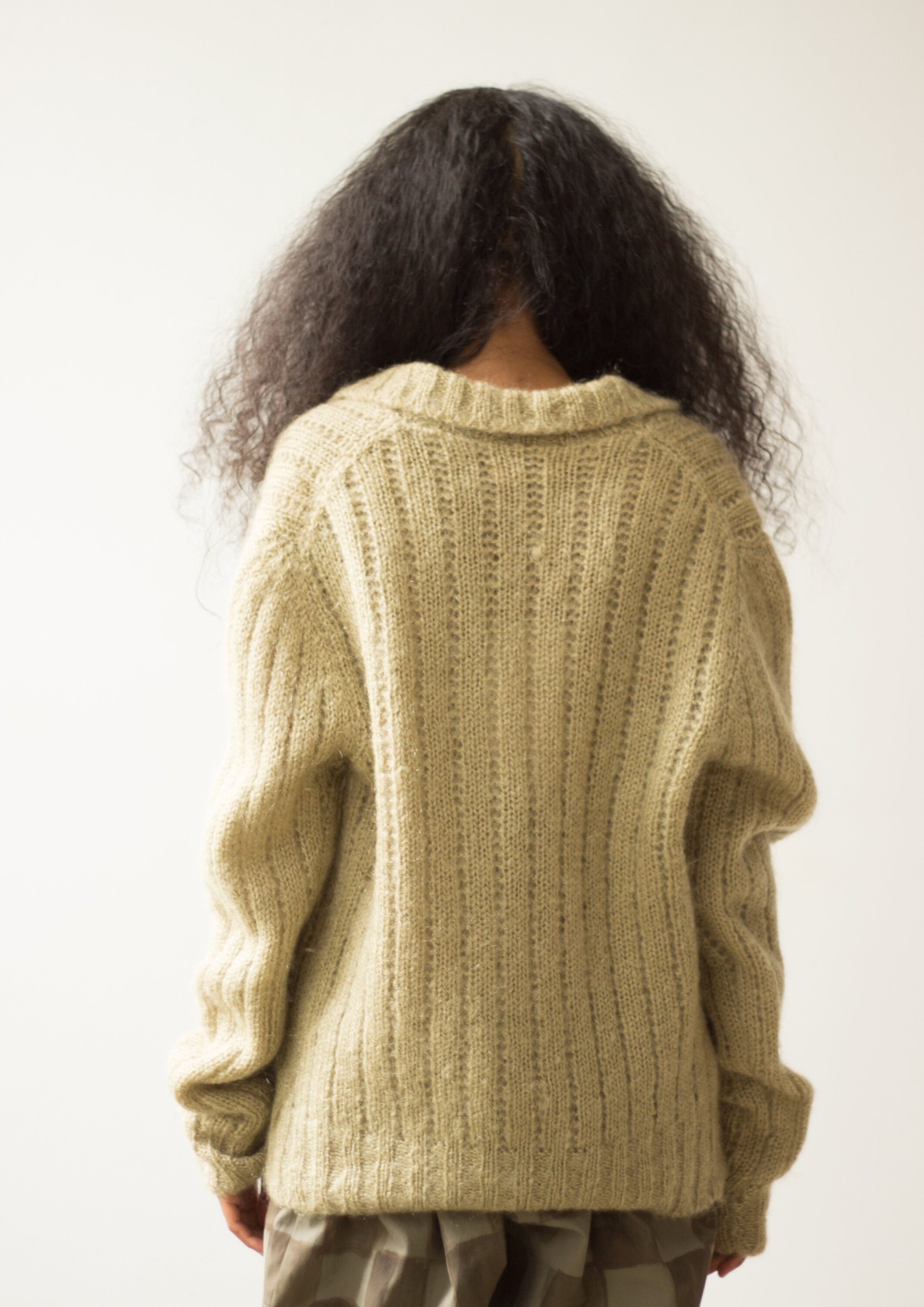 1970s Sage Mohair Cardigan