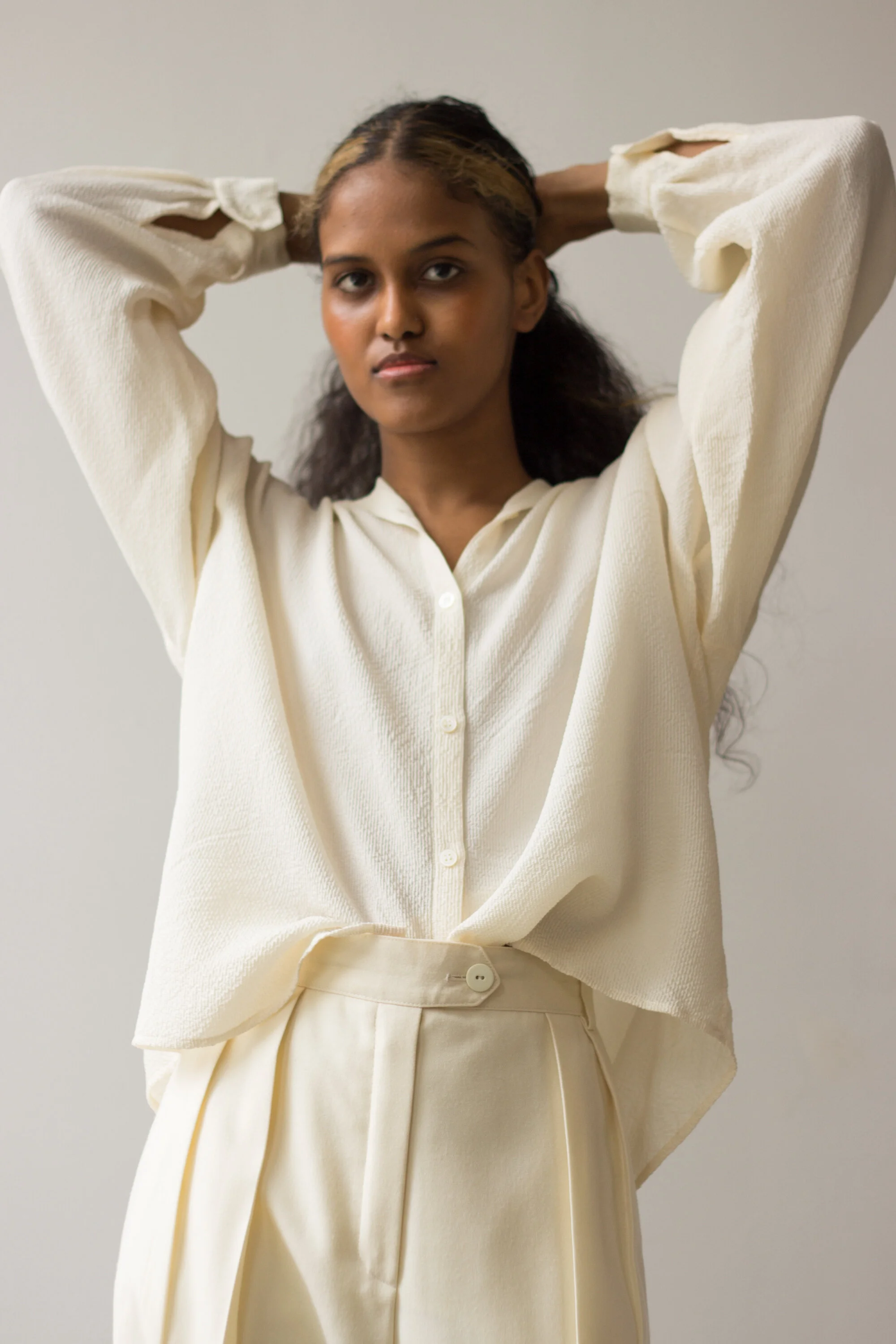 1980s Isaac Mizrahi Textured Silk Dolman Blouse