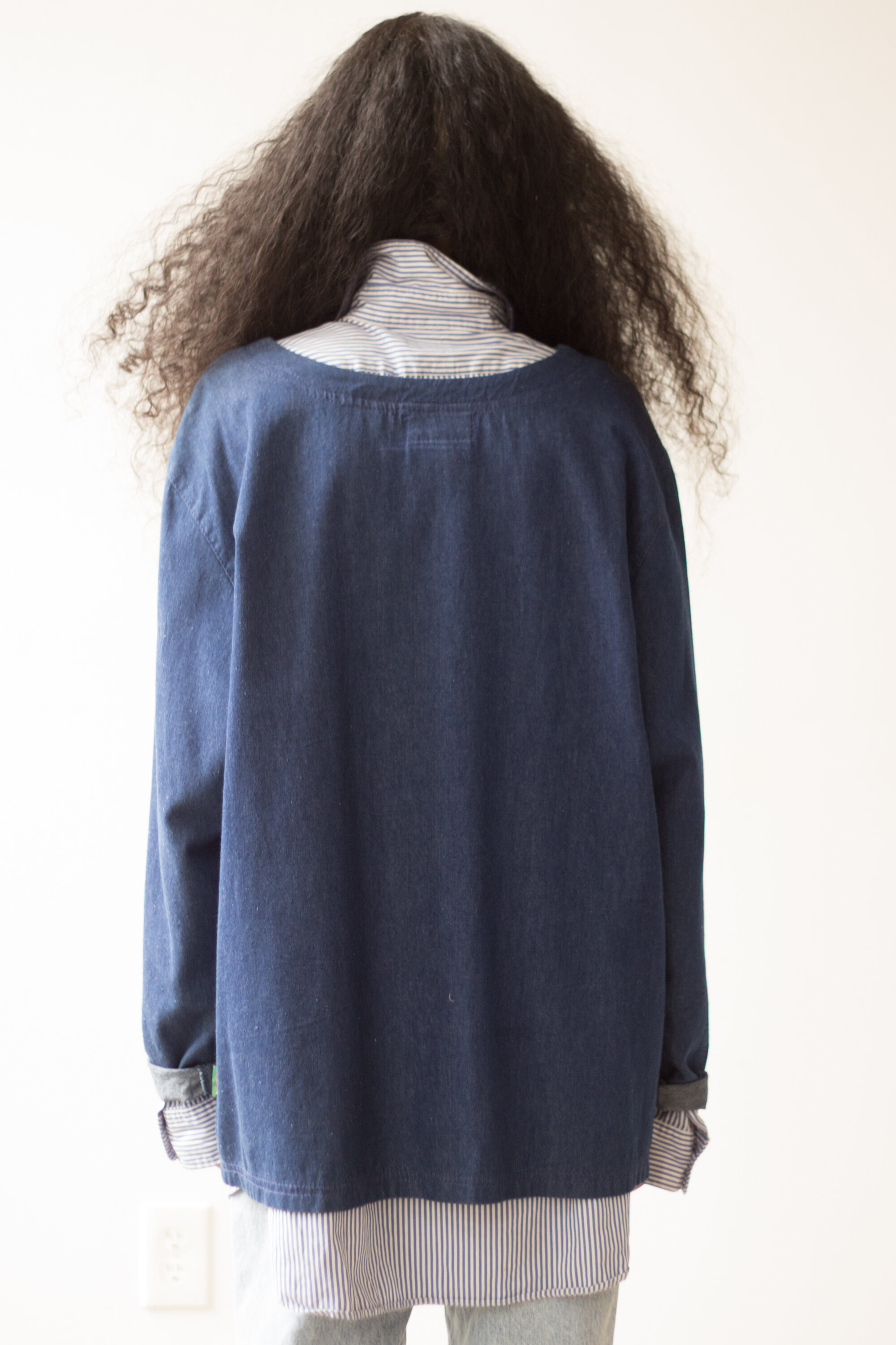 1980s Gene Ewing Bis Bis Denim Smock Top