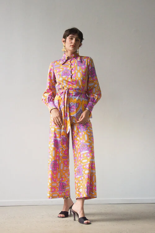 1970s Paganne Geometric Print Set