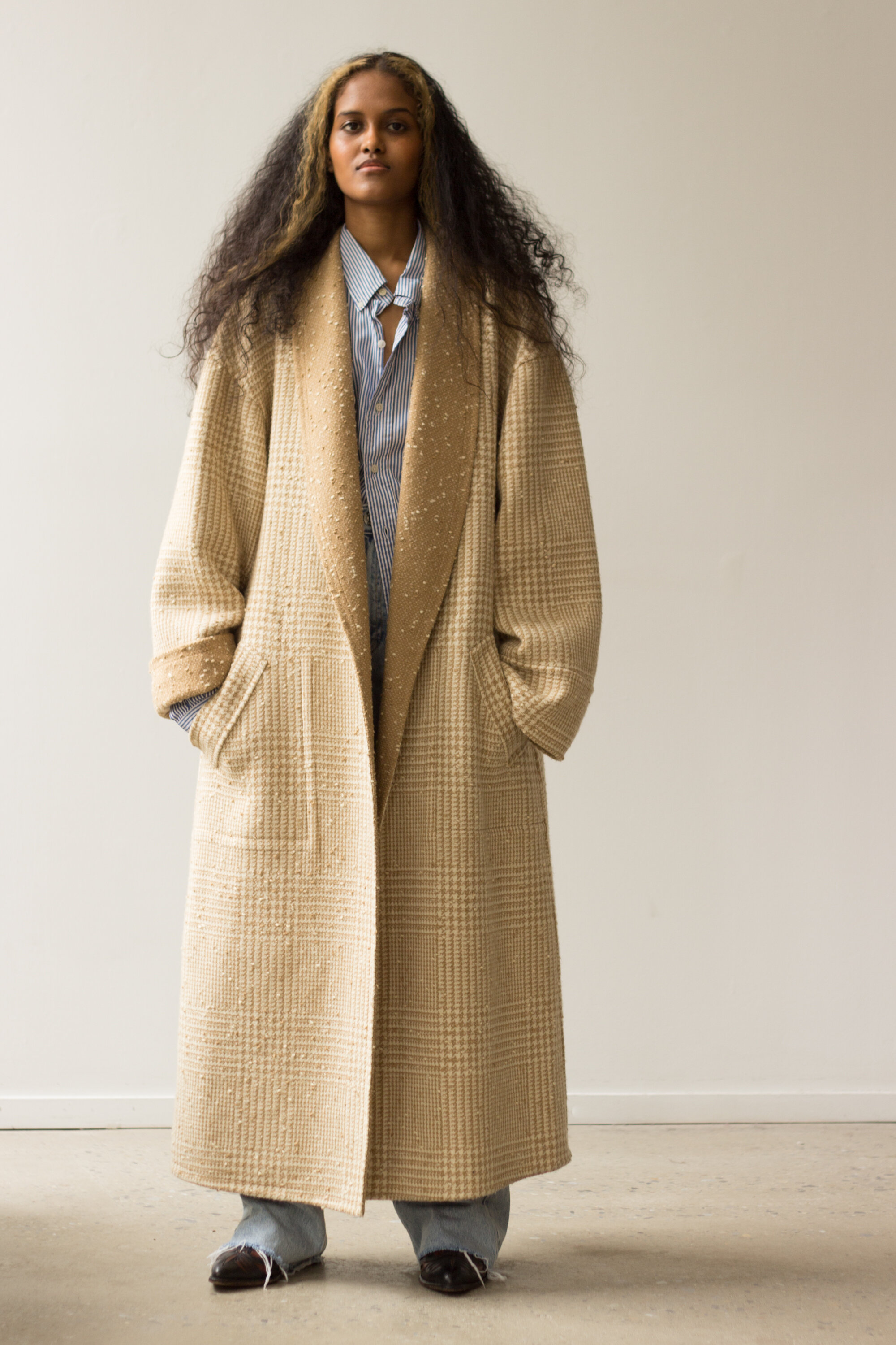 1980s ESCADA Reversible Bouclé Tweed Wrap Coat — Wayward Collection