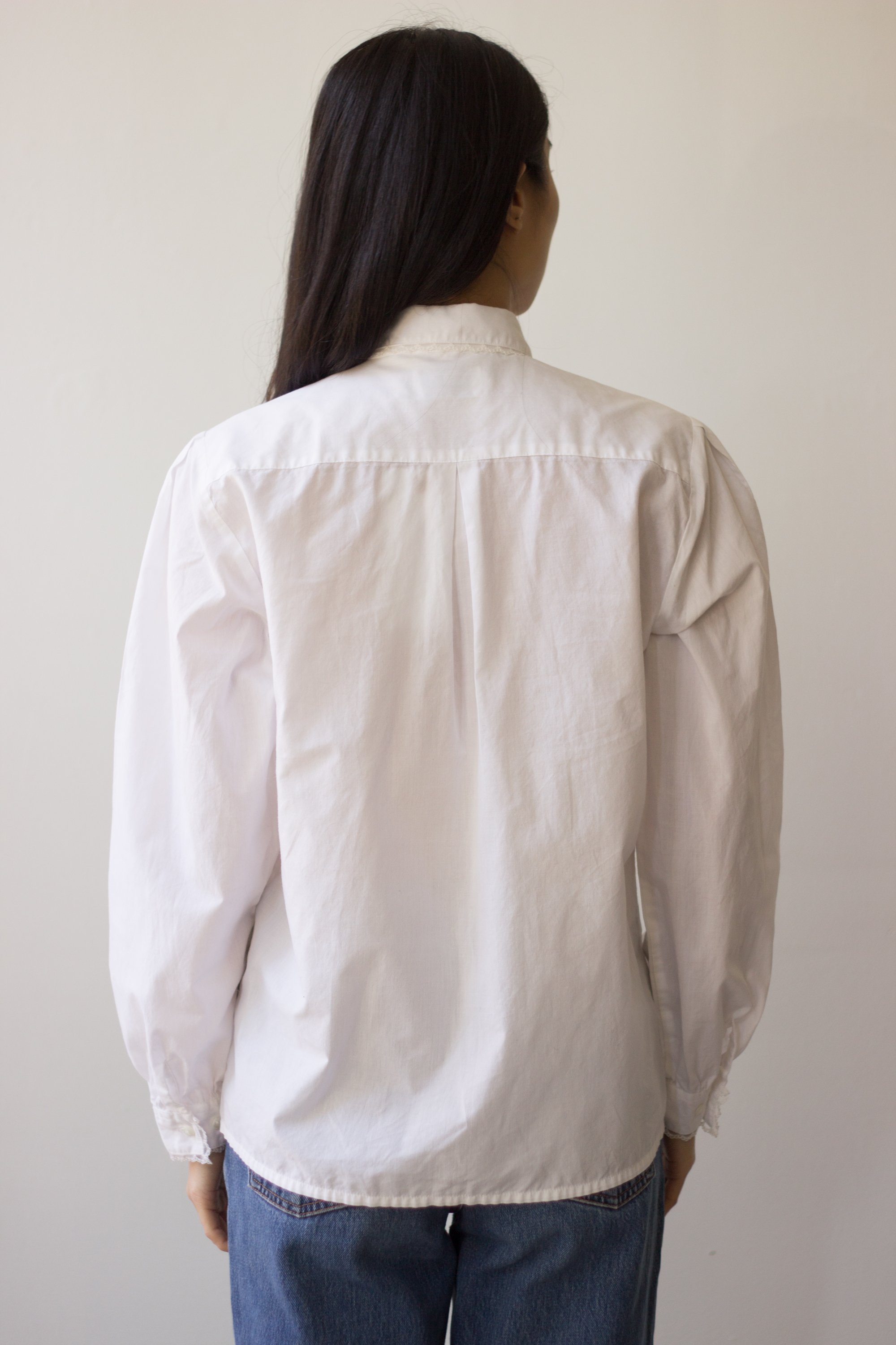 1980s Mr. Witt Lace Trimmed Tuxedo Shirt