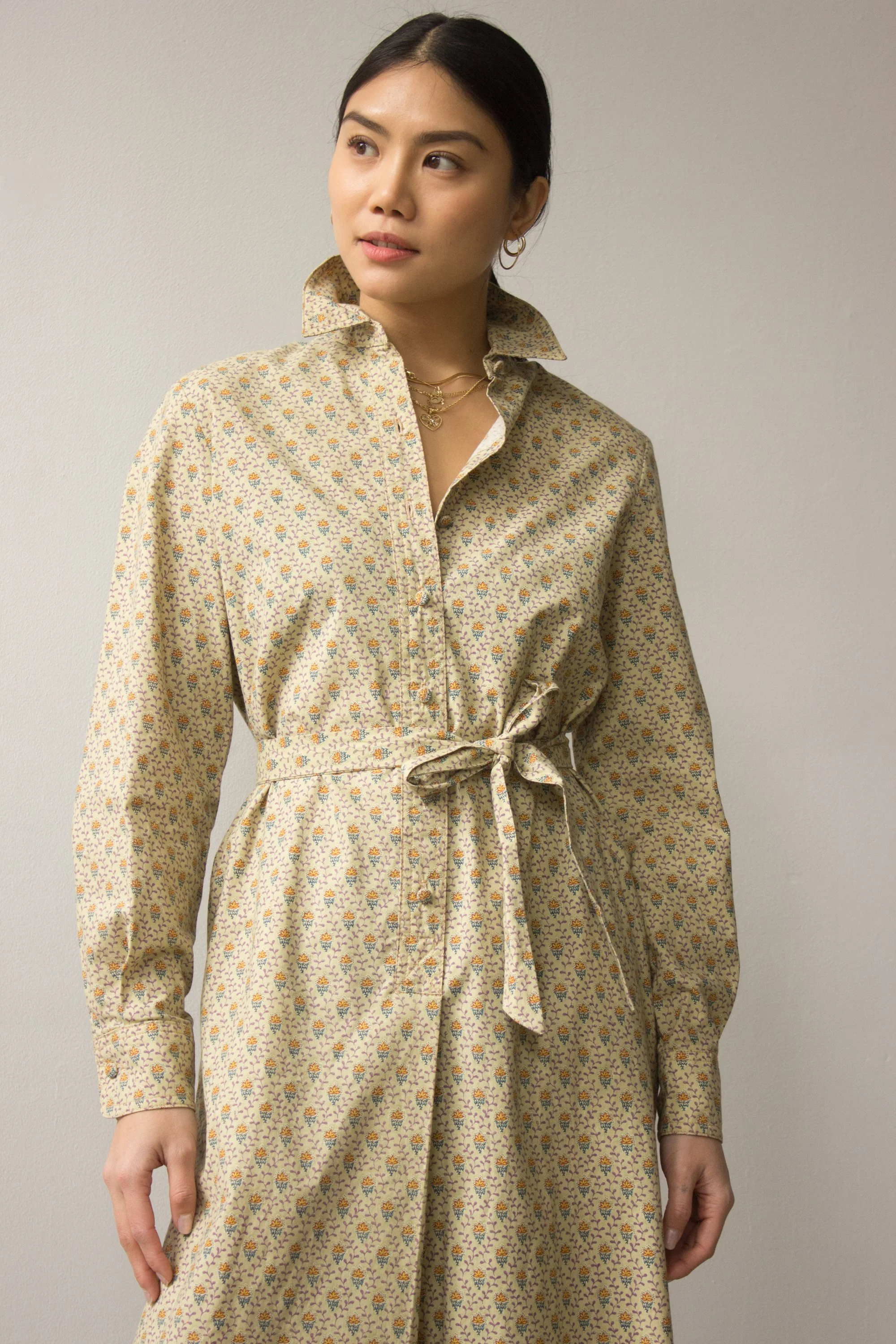 1970s shirt dress 1970s Pierre Deux Provençal Cotton Shirt Dress — Wayward Collection